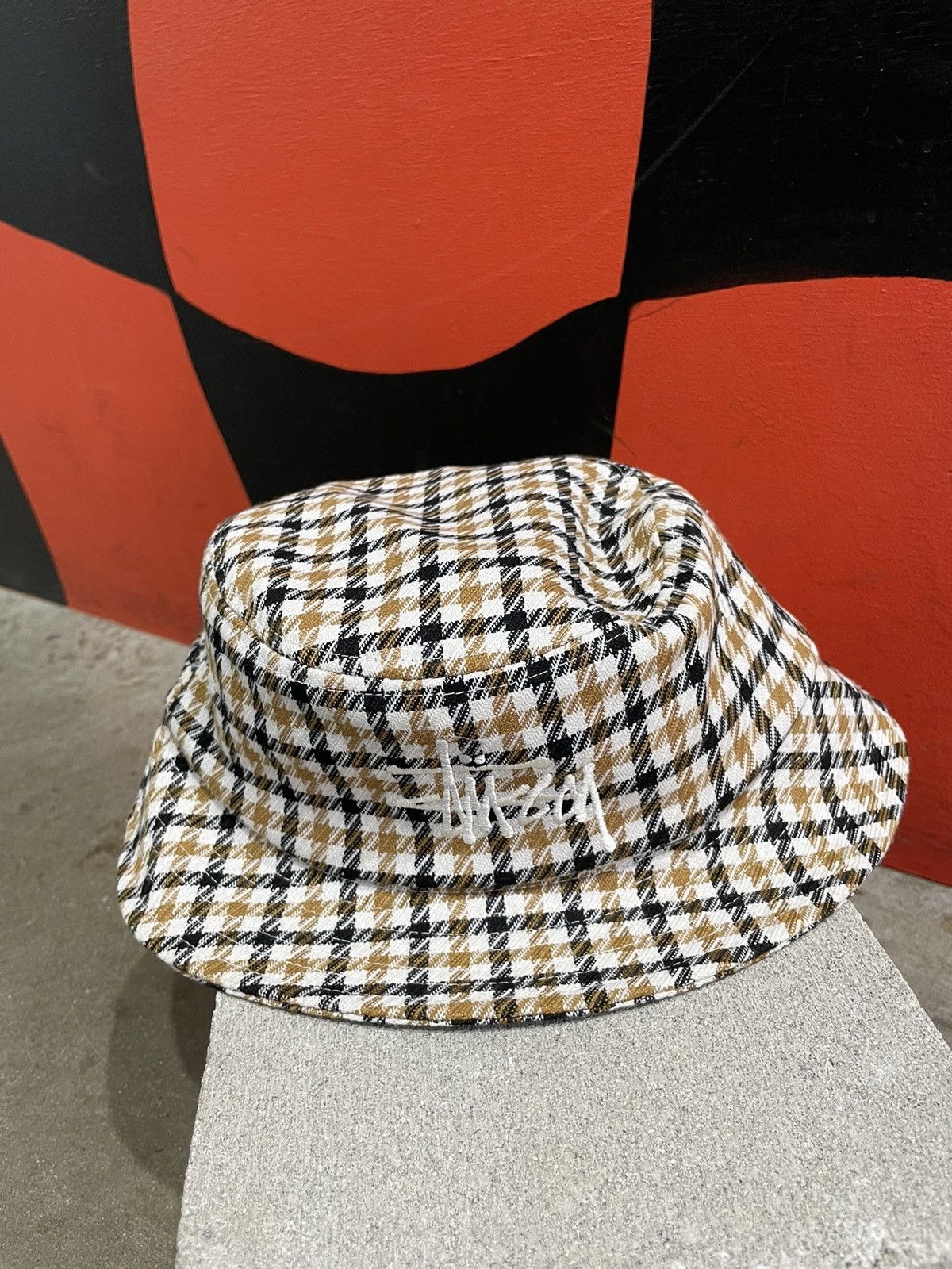 image of Stussy Plaid Flannel Bucket Hat S/m, Men's
