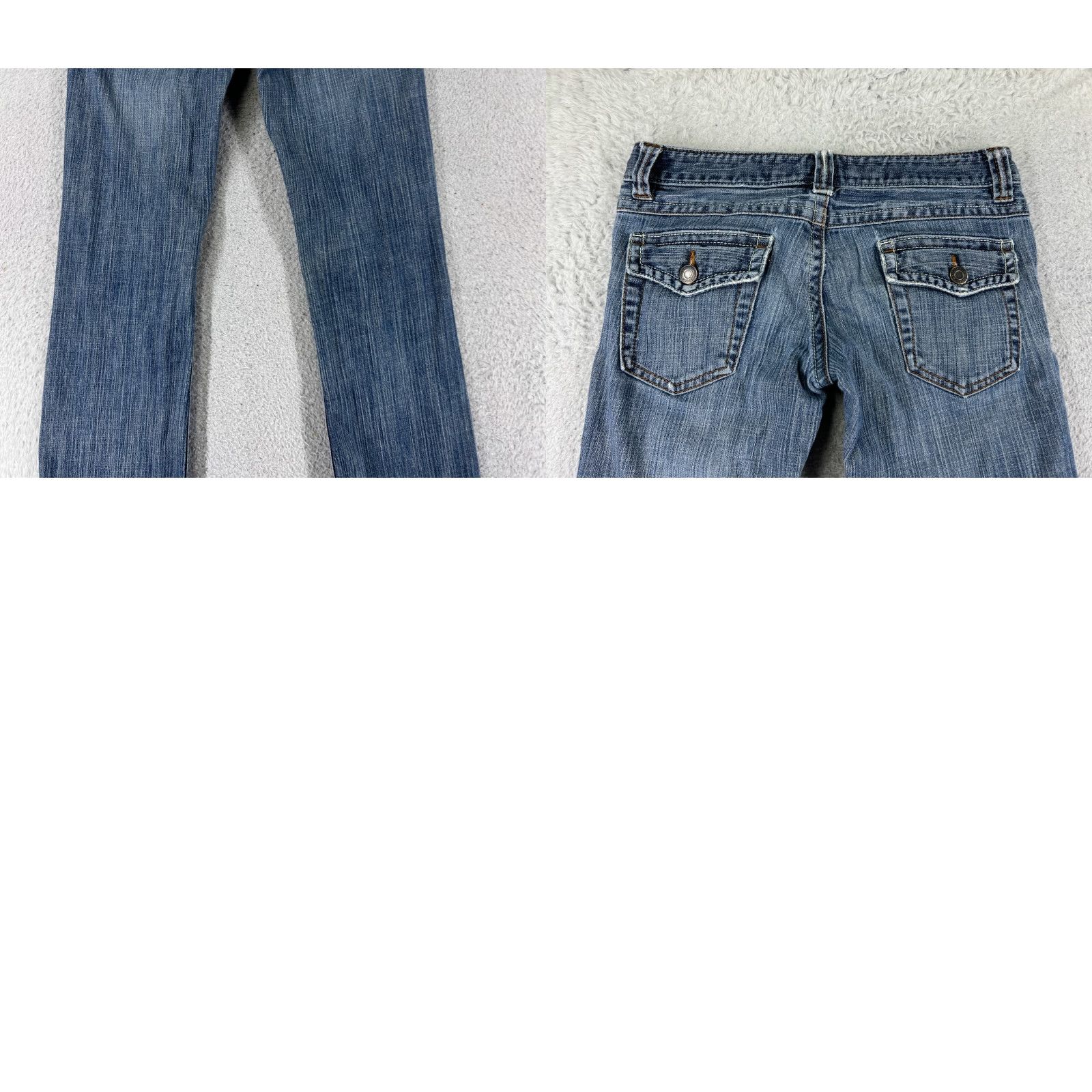 Vintage VINTAGE Gadzooks Jeans Womens 27 Blue Denim Boot Cut Flap Pocket Cotton 26x29 Size 27" / US 4 / IT 40 - 10 Thumbnail