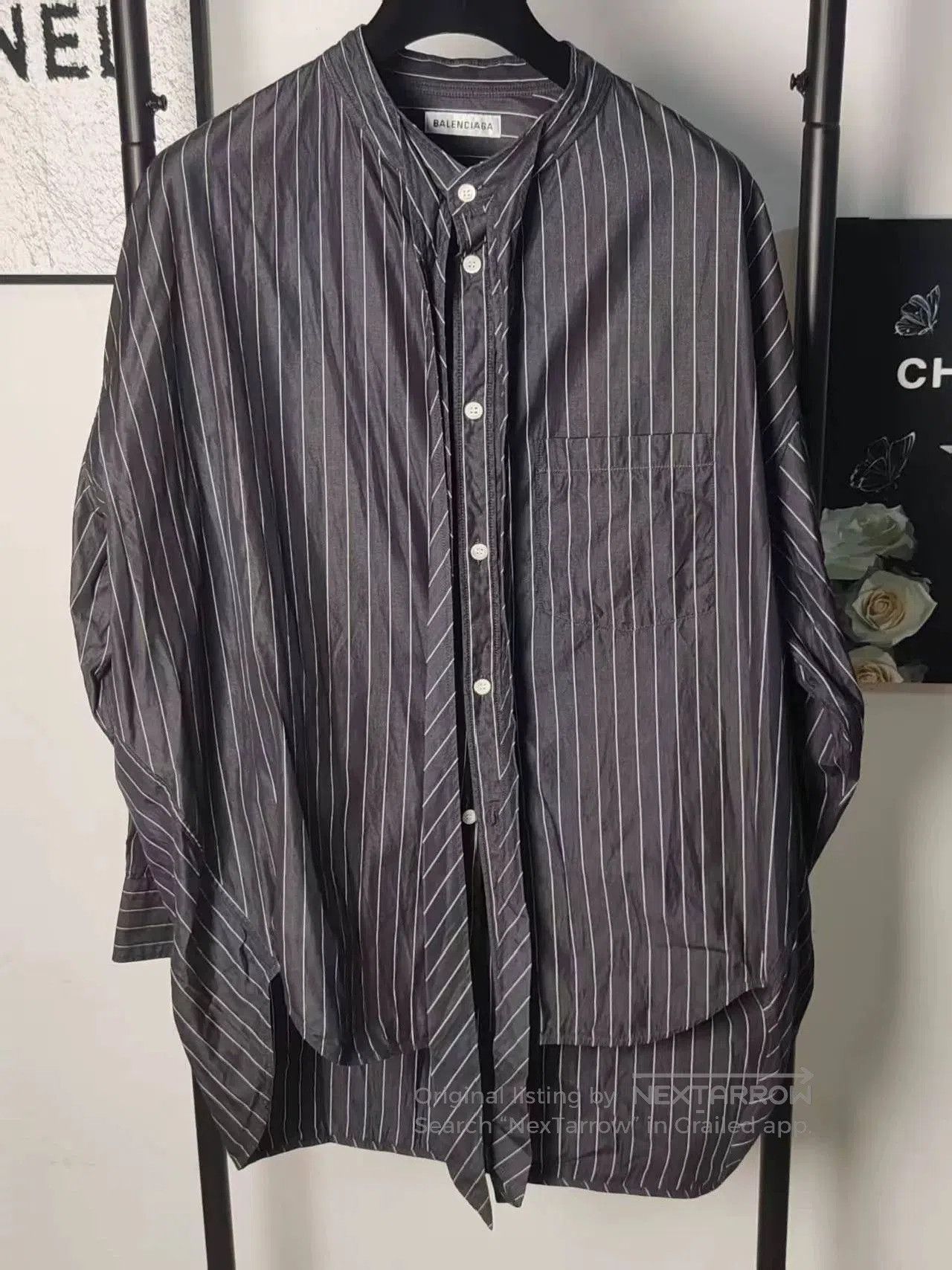Balenciaga Balenciaga Stripe Logo Shirt. Size US M / EU 48-50 / 2 - 1 Thumbnail