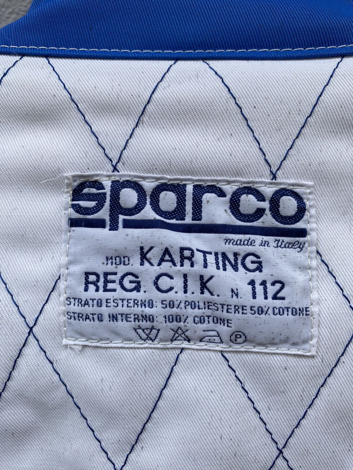 Vintage 🔥RARE🔥 Vintage SPARCO Racing Kart Suit Royal Blue/White Size US 36 / EU 52 - 11 Thumbnail