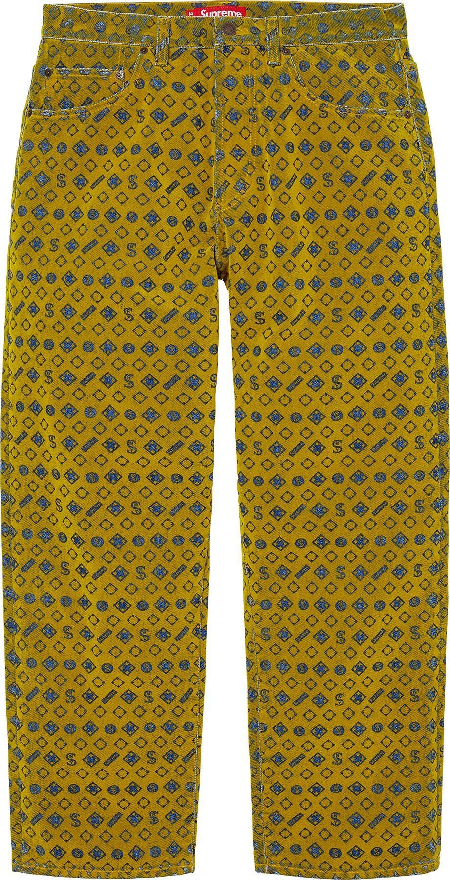 Supreme FLOCKED LOOSE FIT JEAN | Grailed 