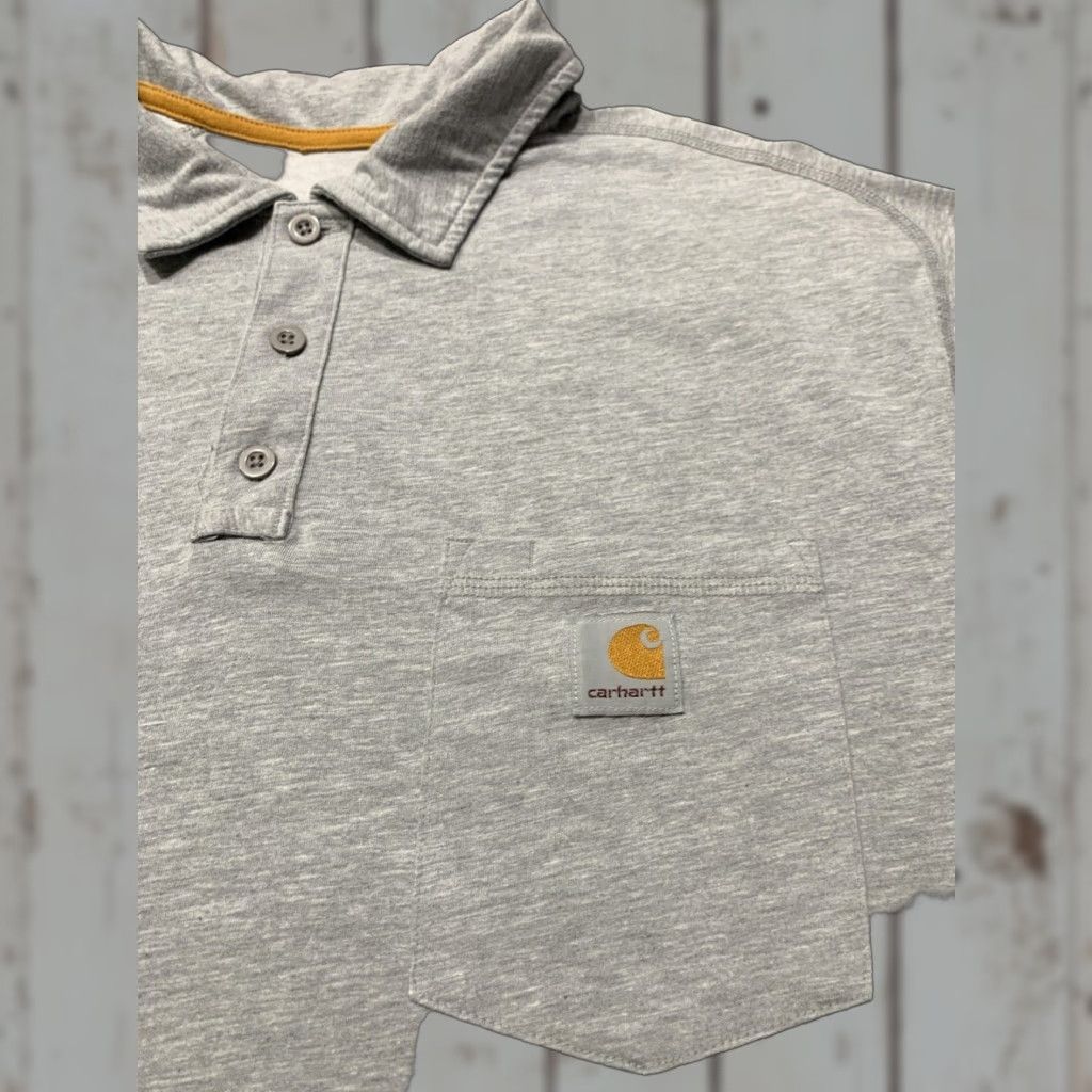 Carhartt Carhartt Mens Polo Shirt 2XL Short Sleeve Gray Relaxed Fit Casual Knit All Seasons Size US XXL / EU 58 / 5 - 1 Thumbnail