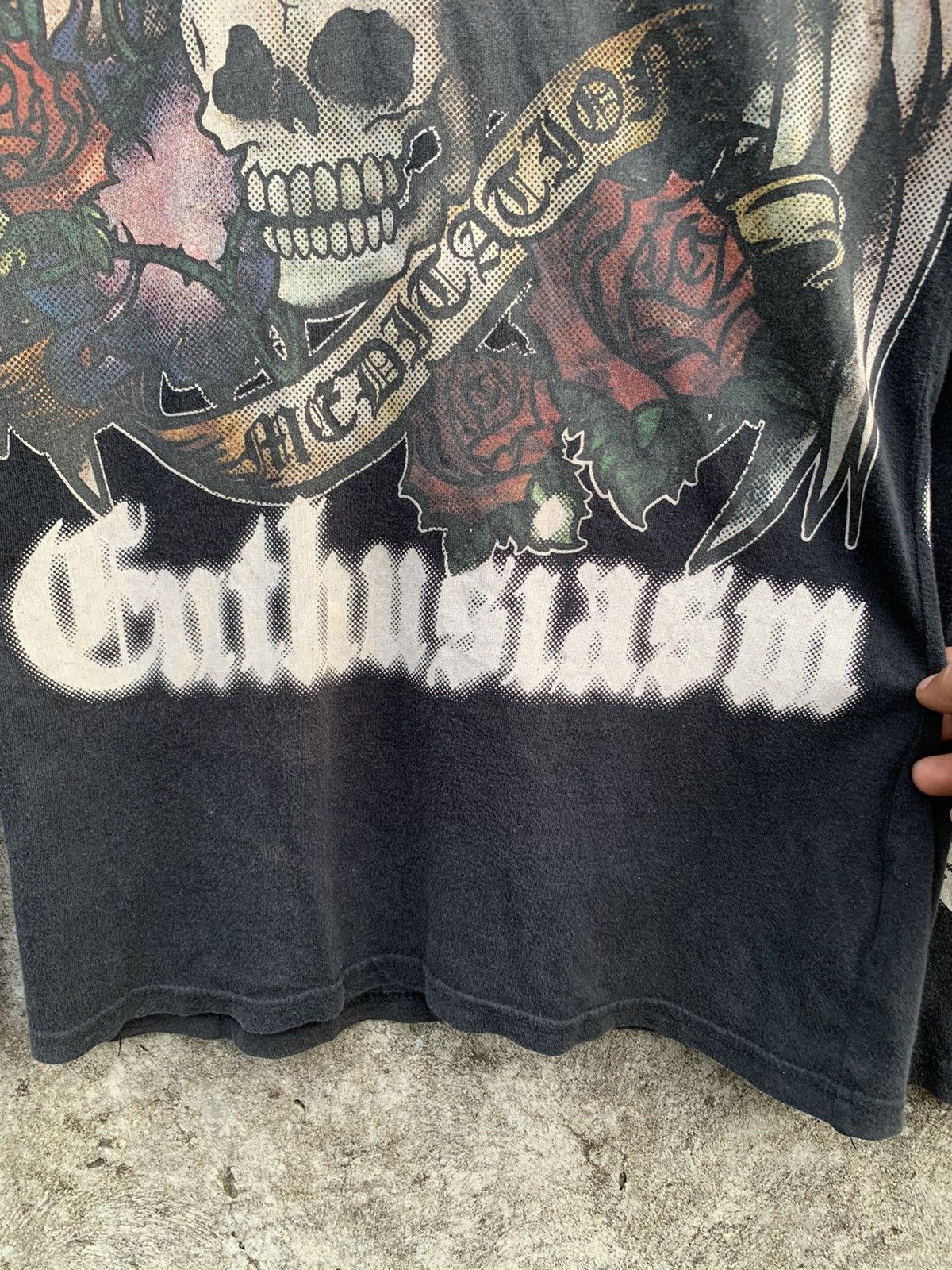 14th Addiction × Beauty Beast × KMRii Vintage DigDeep wing skull rose punk mediation longsleeve Size US S / EU 44-46 / 1 - 2 Thumbnail