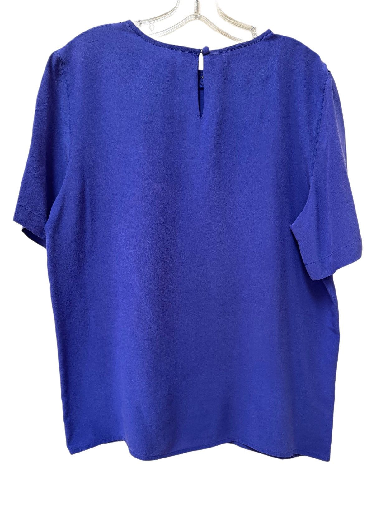Vintage Tess women’s M vintage 90s button up blouse 100% silk blue Size M / US 6-8 / IT 42-44 - 6 Thumbnail
