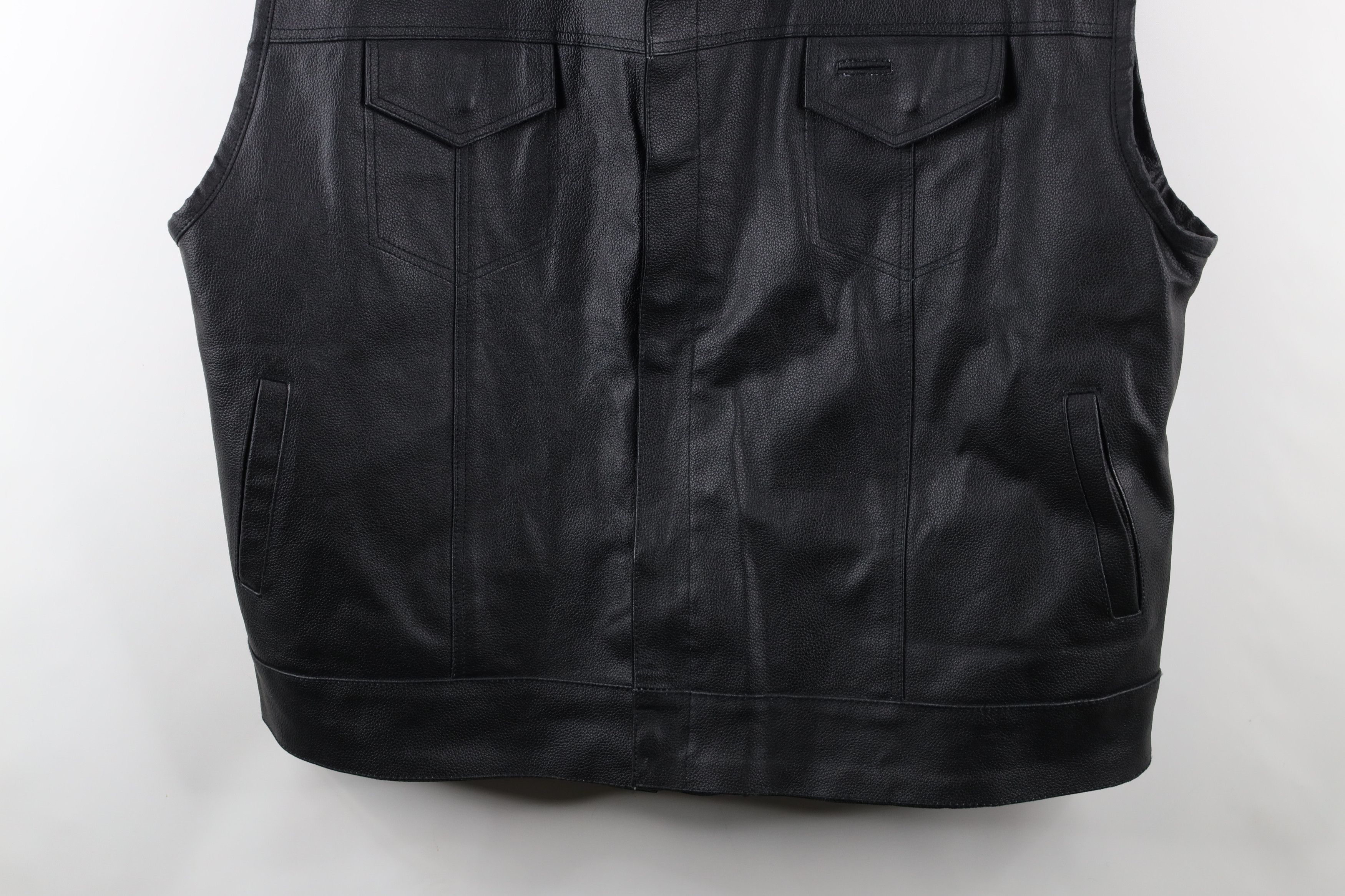 Vintage Vintage 90s Streetwear Full Zip Motorcycle Vest Jacket Size US XXL / EU 58 / 5 - 3 Thumbnail