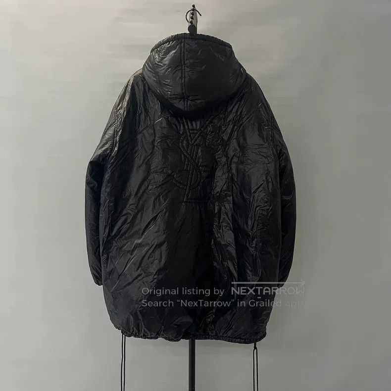 Saint Laurent Paris Saint Laurent Paris Black Hooded Cotton Coat Size XS / US 0-2 / IT 36-38 - 2 Thumbnail