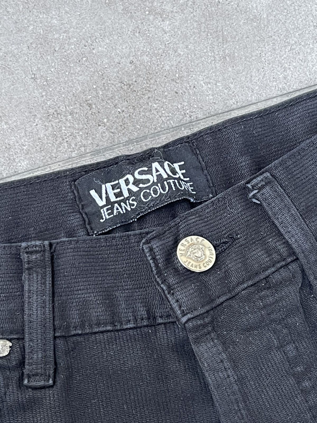 Versace Versace Jeans Couture High Rise Corduroy Black Denim Pants Size US 32 / EU 48 - 18 Thumbnail