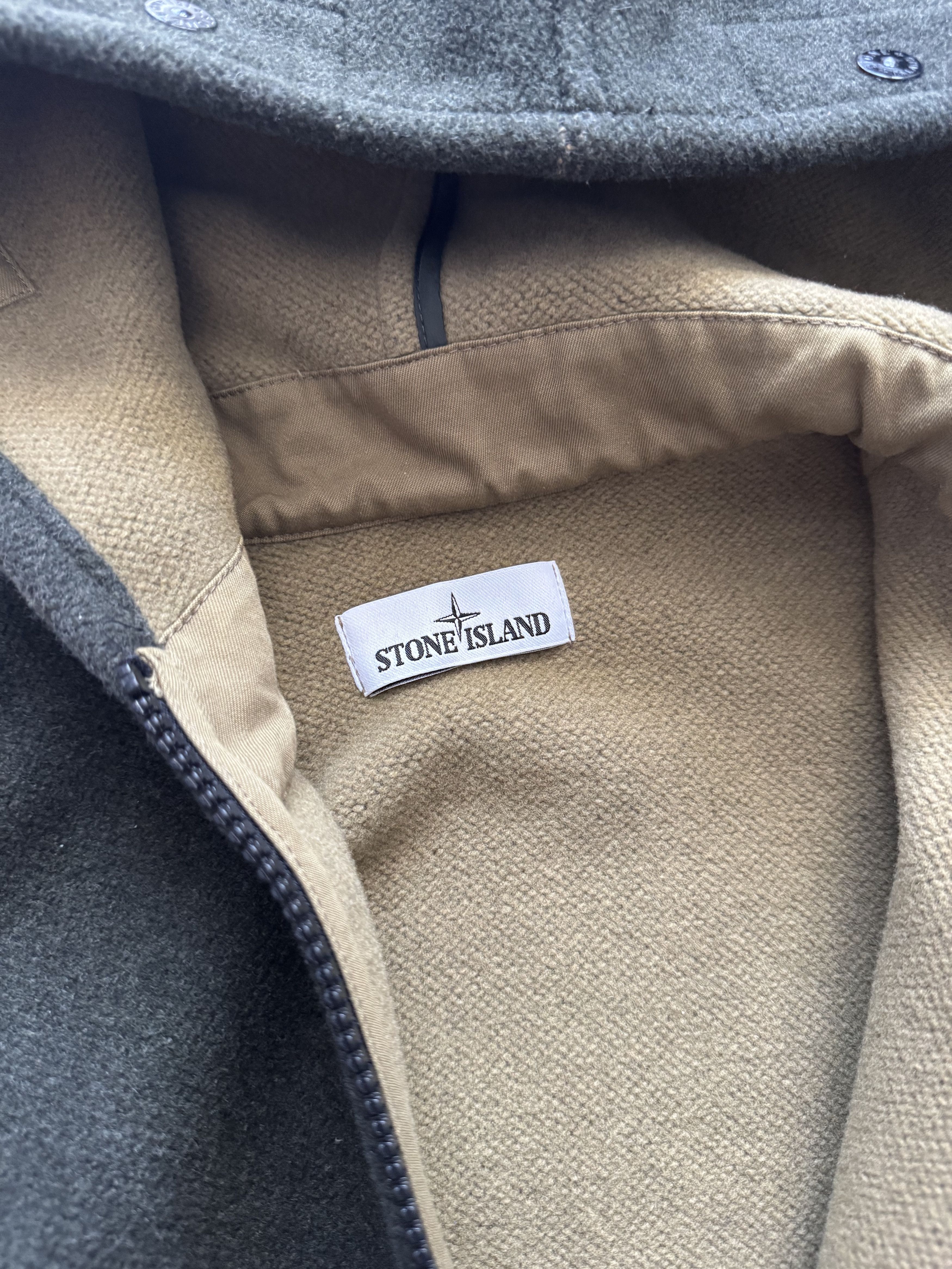 Stone Island Stone Island Panno Jacquard Wool Long Coat Green Jacket Size US S / EU 44-46 / 1 - 7 Thumbnail