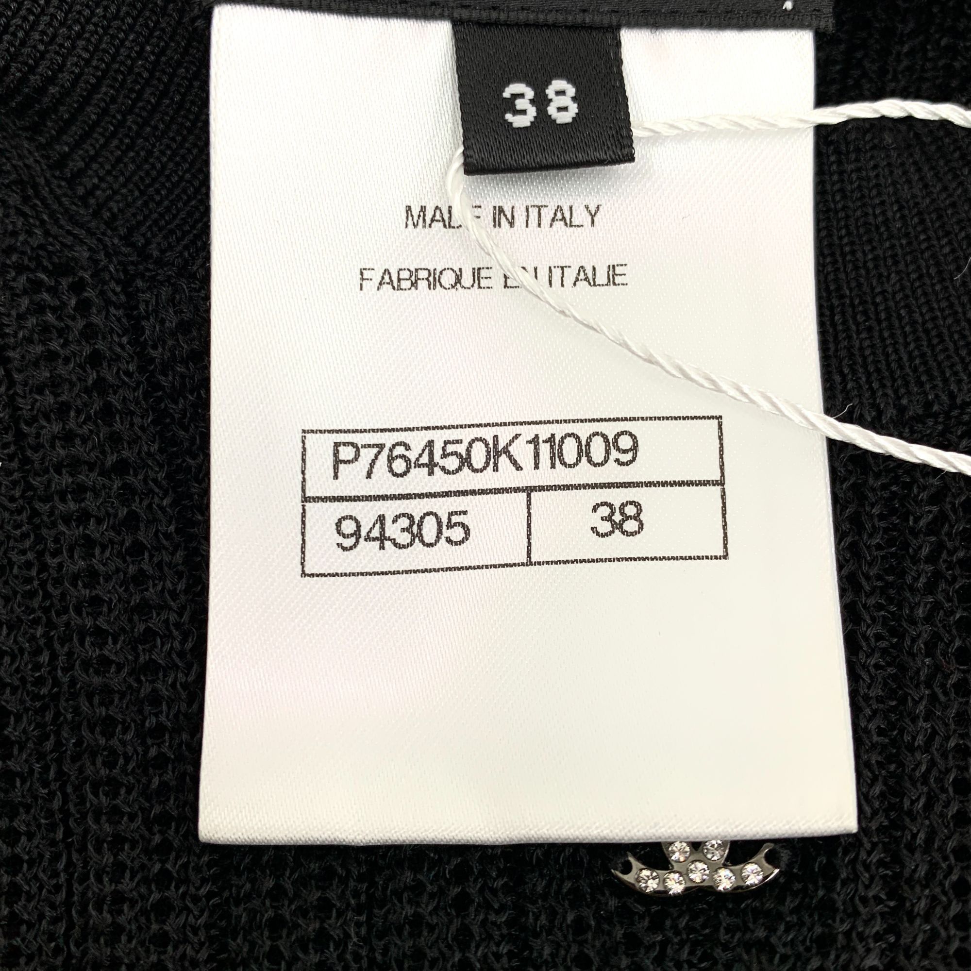 Chanel Chanel Black Crystal Logo Silk Sleeveless Knit Dress (Size S Size XS / US 0-2 / IT 36-38 - 4 Thumbnail