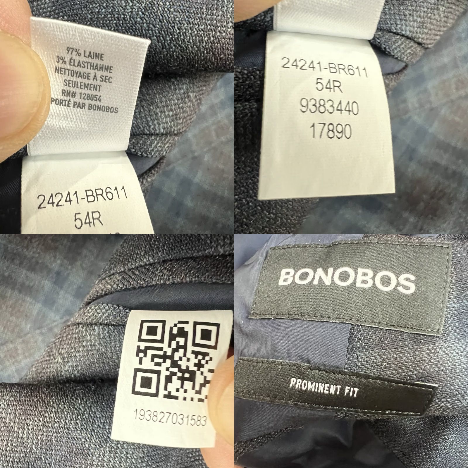Bonobos VINTAGE Bonobos Men’s Suit Jacket 54 Blue/Green Plaid Wool Blend Single-Breasted Business Casual Size 54R - 8 Thumbnail