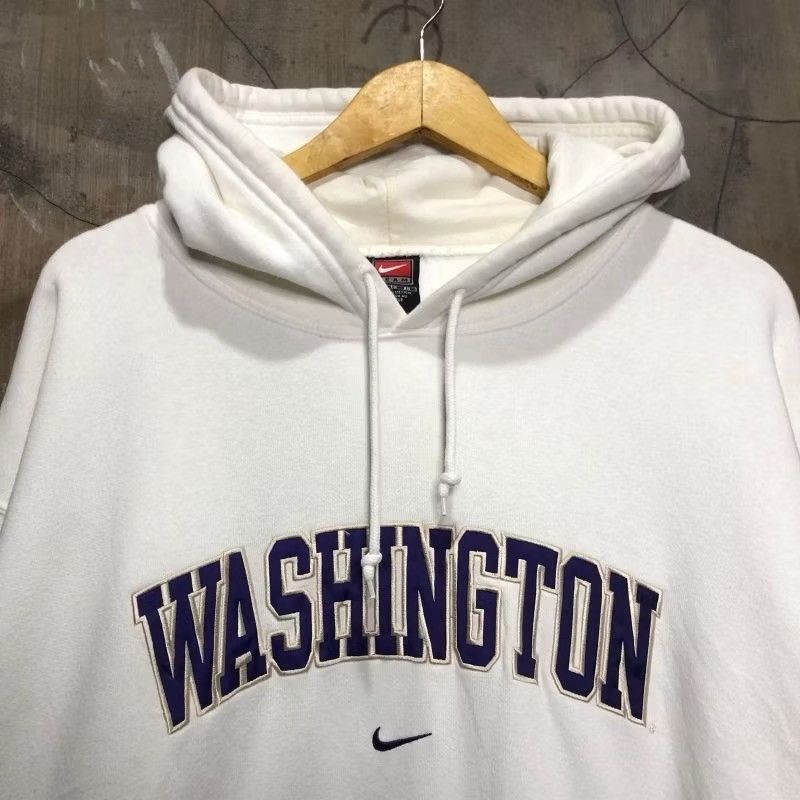 Nike Y2K 90s Vintage Hoodie Nike Center Washington Size US XL / EU 56 / 4 - 3 Thumbnail