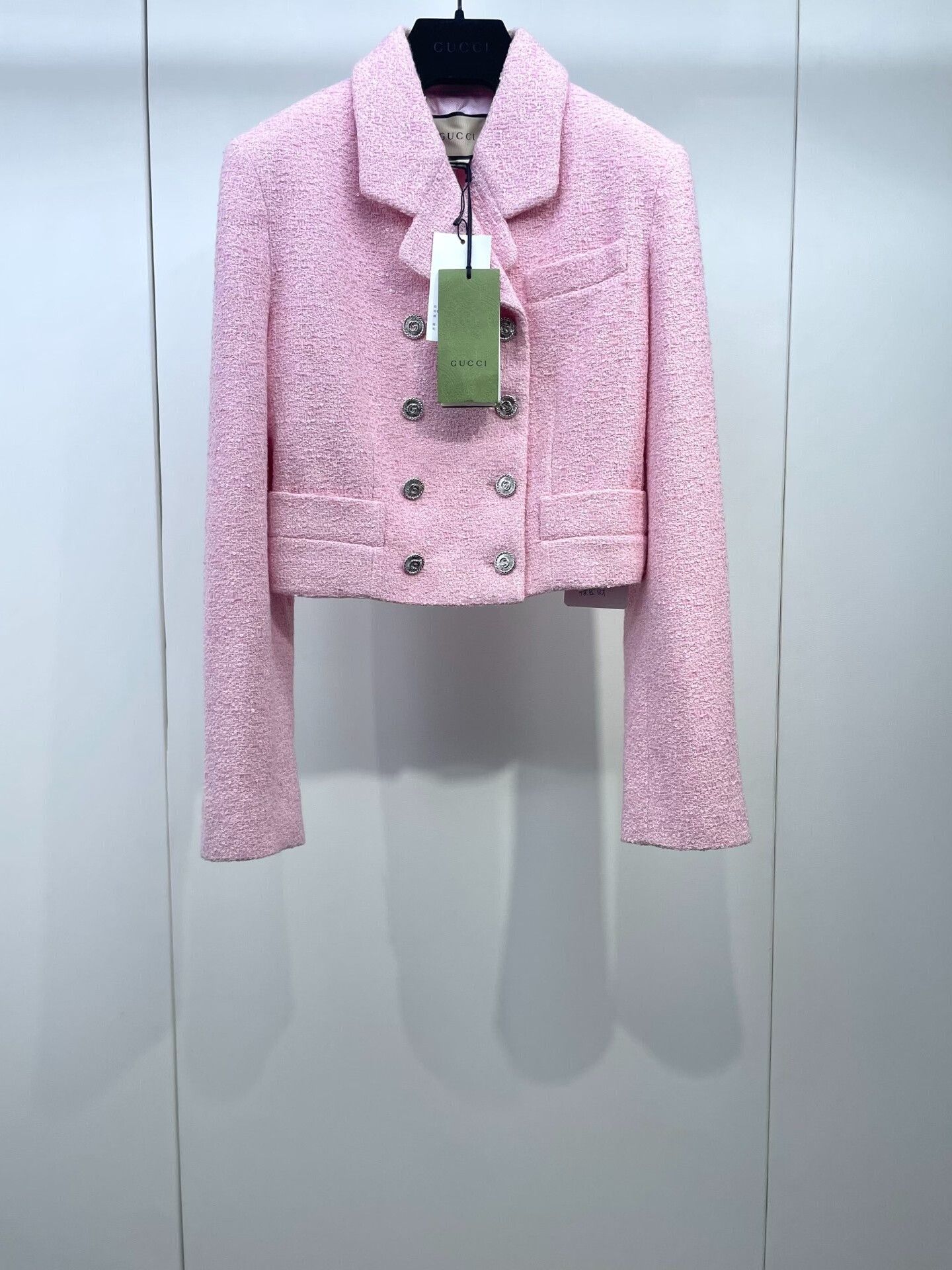 Gucci Pink Double-Breasted Short Coat