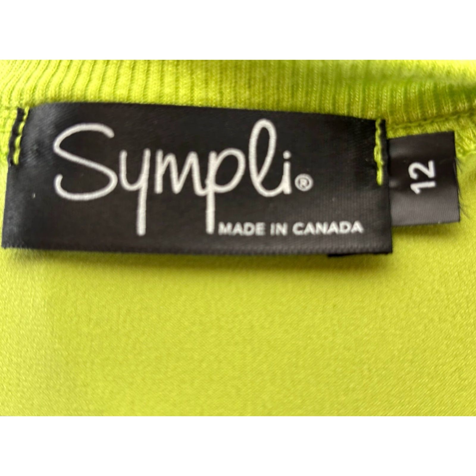 Vintage Sympli Canada Tunic Top Shirt Size 12 Green 3/4 Sleeve V-Neck Pullover Womens Regular Size XL / US 12-14 / IT 48-50 - 7 Thumbnail