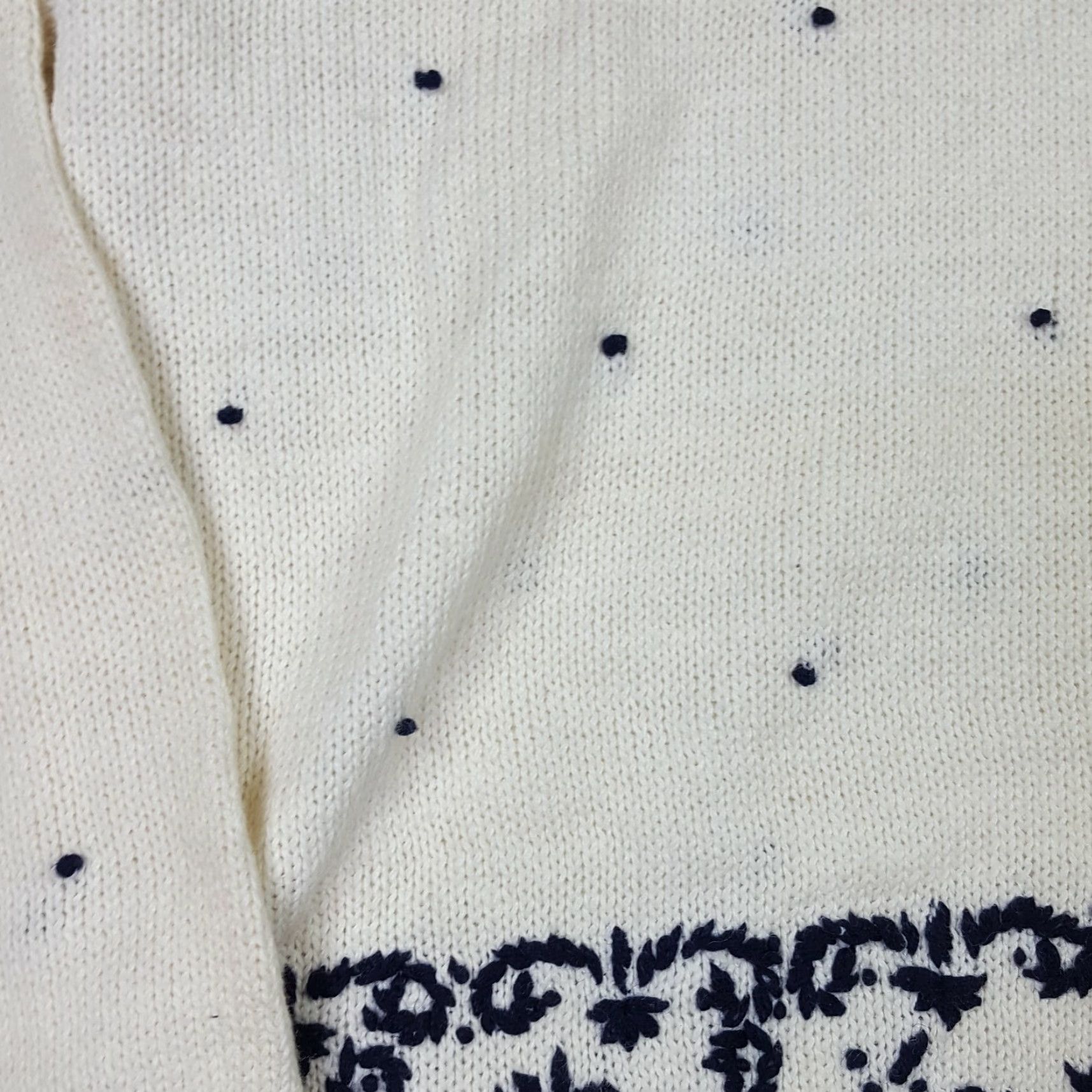 Vintage VINTAGE Leslie Fay Ramie Blend Embellished Womens Size M Knit White Pullover Sweater Size M / US 6-8 / IT 42-44 - 3 Thumbnail