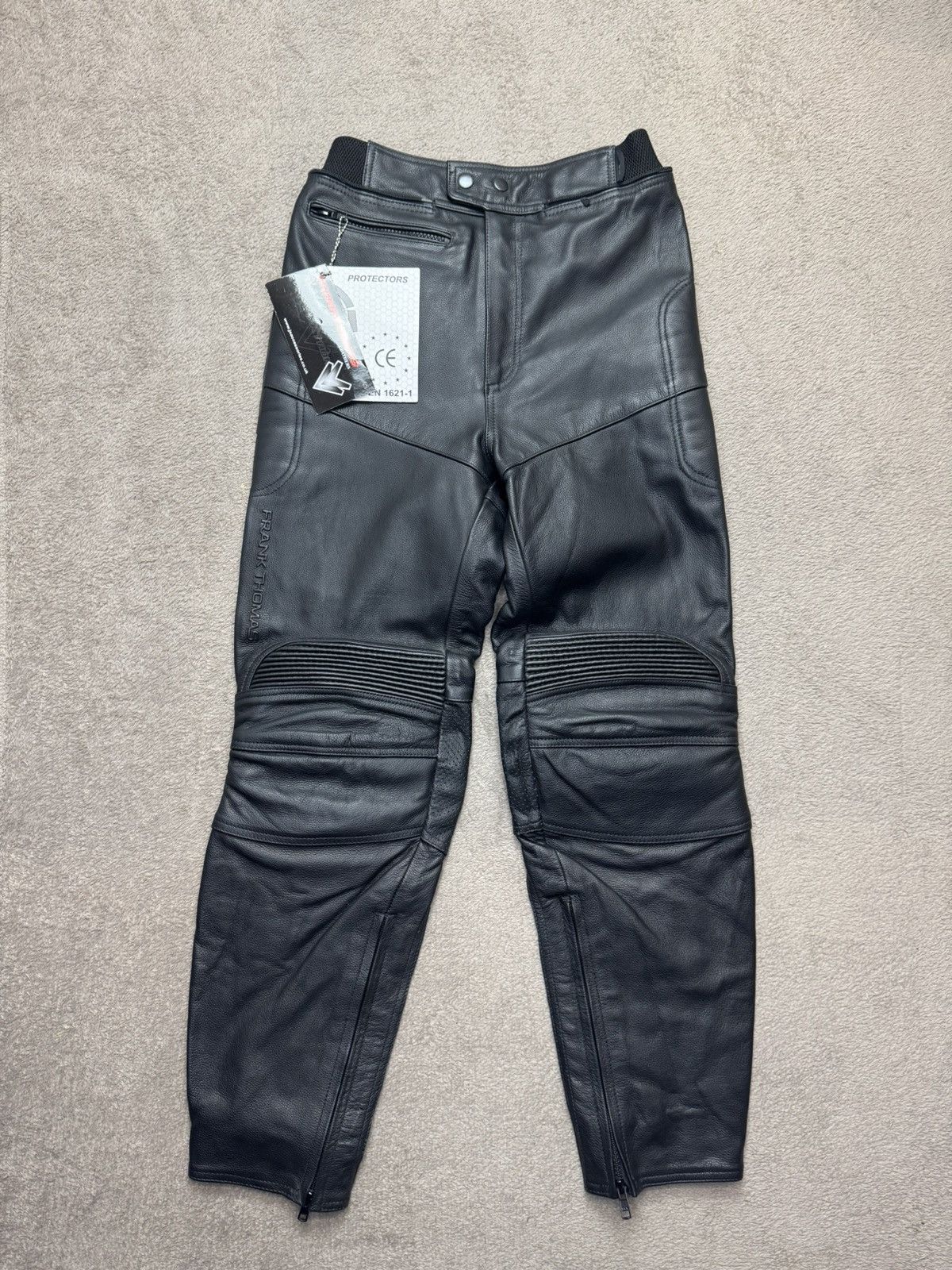 Genuine Leather Frank Thomas Y2K jeans leather moto pants ysl balmain Size US 30 / EU 46 - 1 Thumbnail
