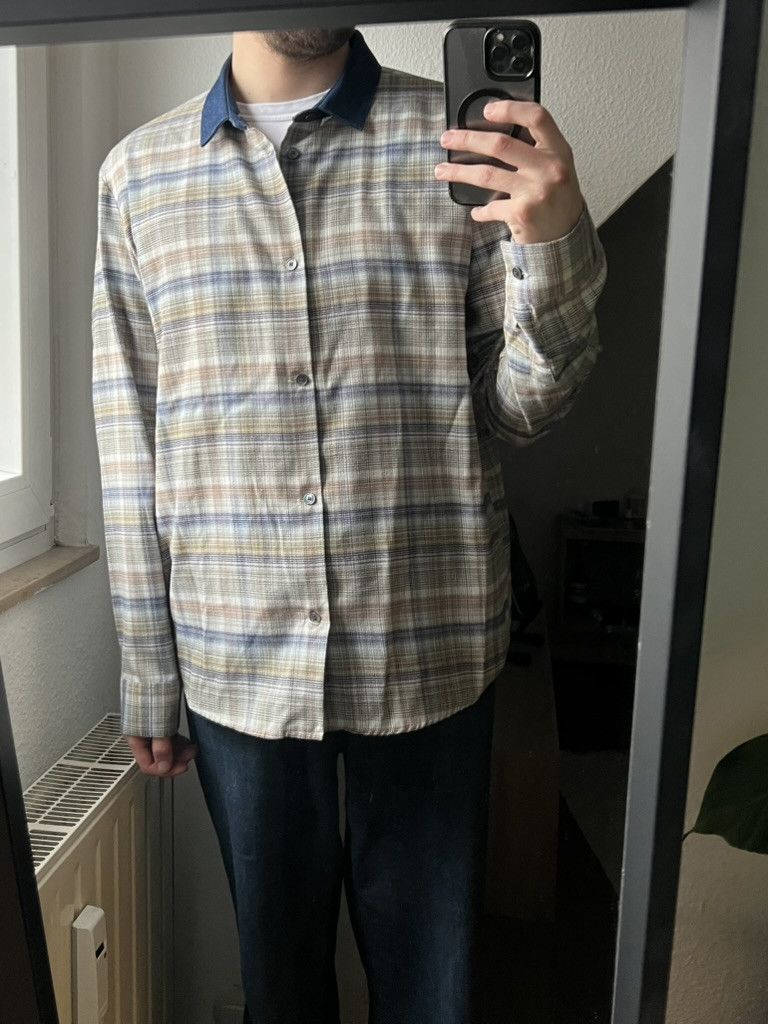 Stephan Schneider Stephan Schneider Plaid Shirt Denim Collar Size 7 L Size US L / EU 52-54 / 3 - 5 Thumbnail