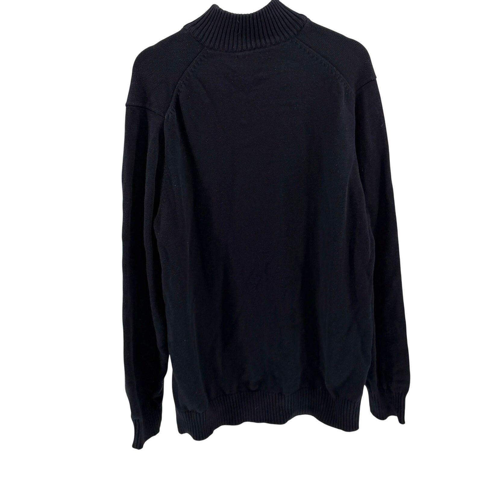 Joseph Abboud Navy Blue 100% Cotton Mock Neck Button Sweater Size US XL / EU 56 / 4 - 4 Thumbnail