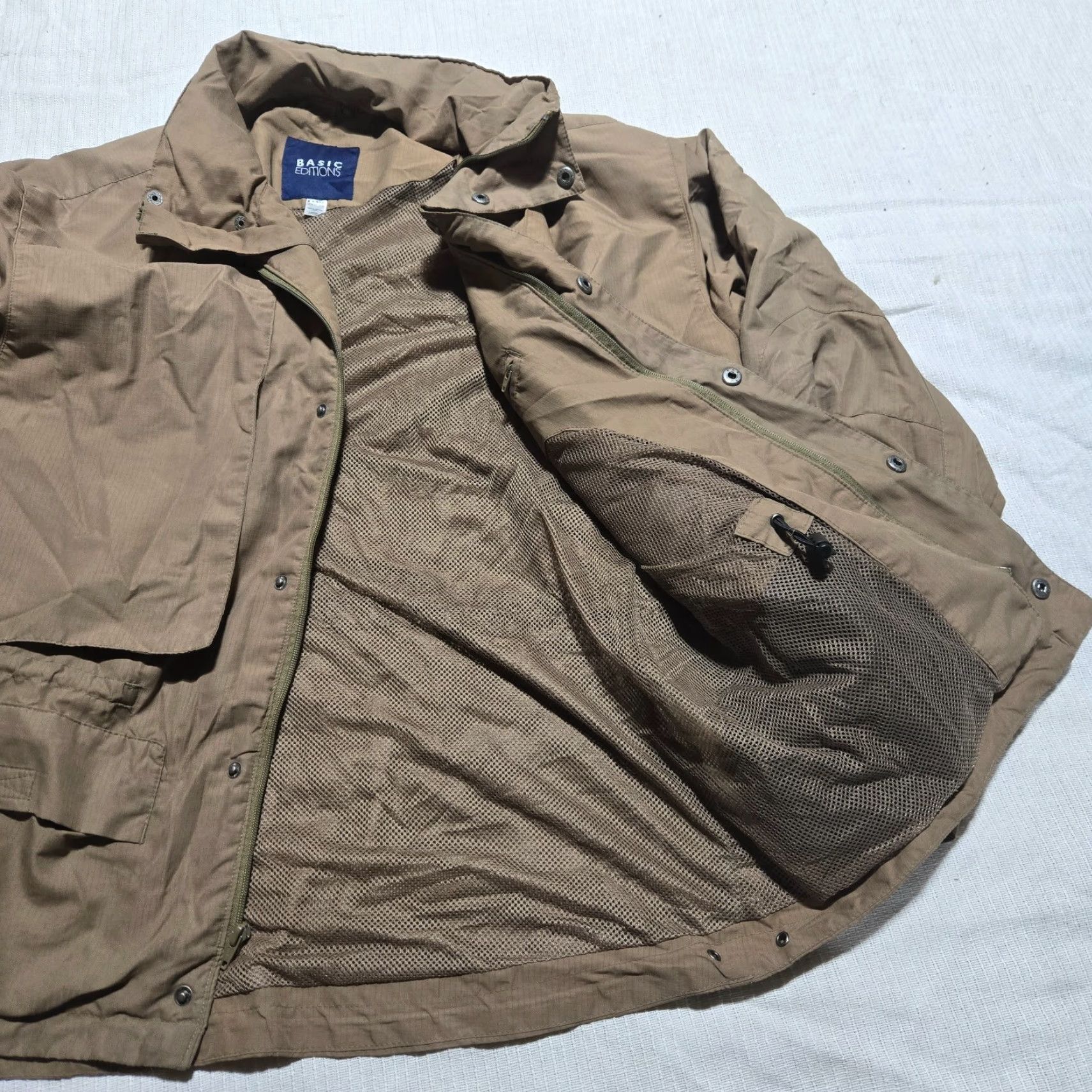 Basic Editions Basic Editions Bomber Jacket Coat Solid Brown Adult Men's Size L Large Size US L / EU 52-54 / 3 - 2 Thumbnail