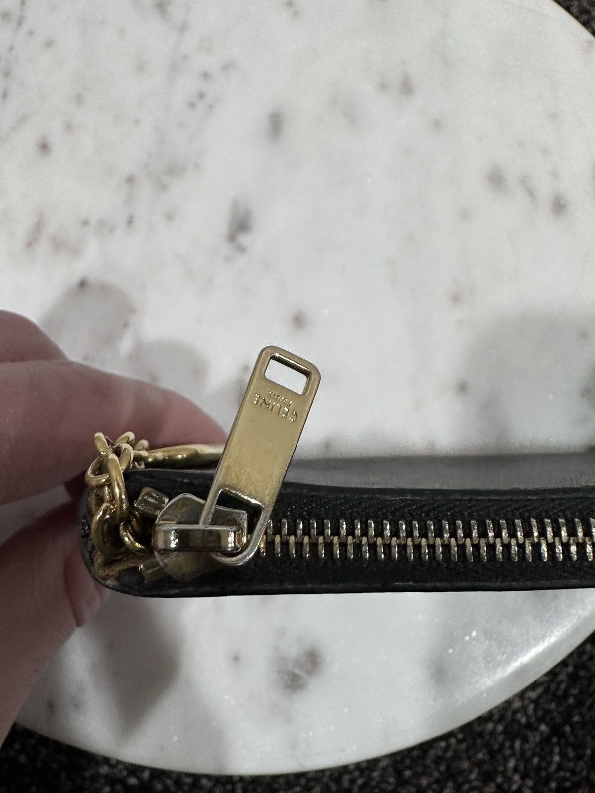 Celine × Hedi Slimane Celine x Hedi Coin & Card Pouch In Triomphe Canvas Wallet Size ONE SIZE - 4 Thumbnail