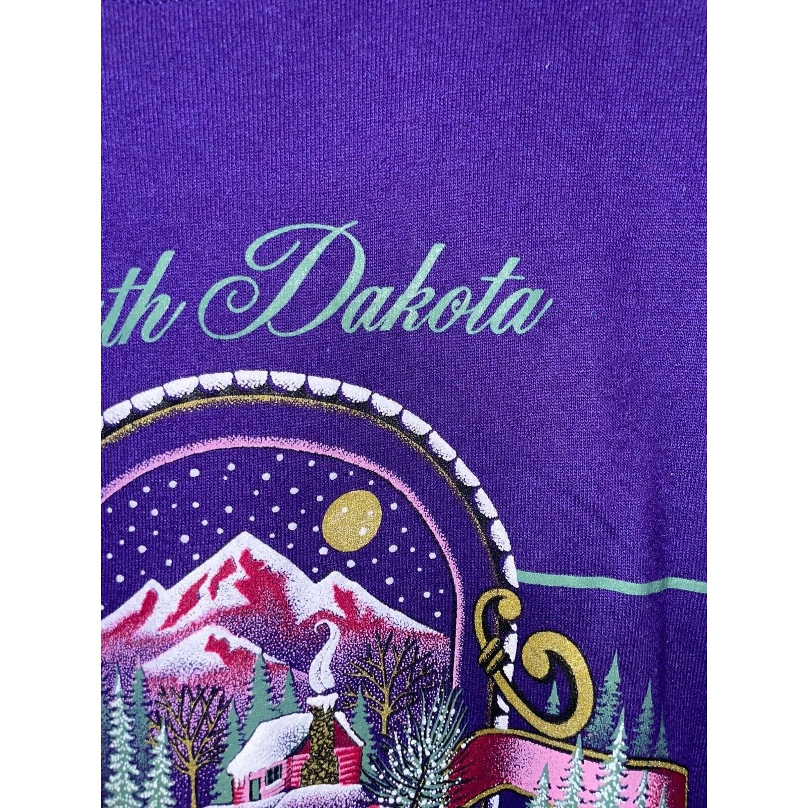 Jerzees Vintage South Dakota Sweatshirt Winter Cabin Crewneck 90s L Size US L / EU 52-54 / 3 - 4 Thumbnail