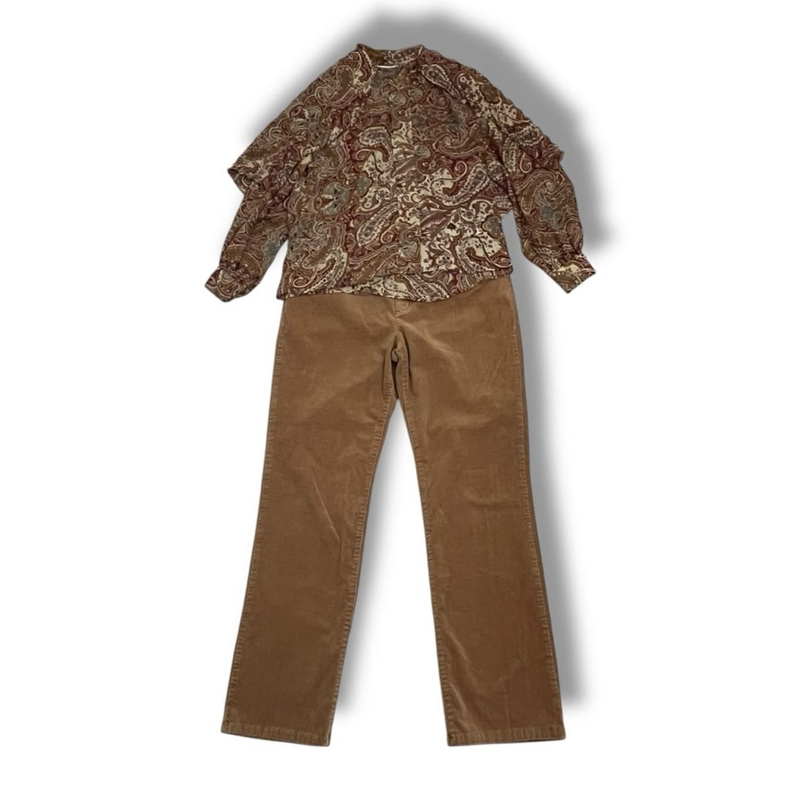 Chaps Chaps Denim corduroy high rise straight leg pants size 14 Size 36" / US 14 / IT 50 - 7 Thumbnail