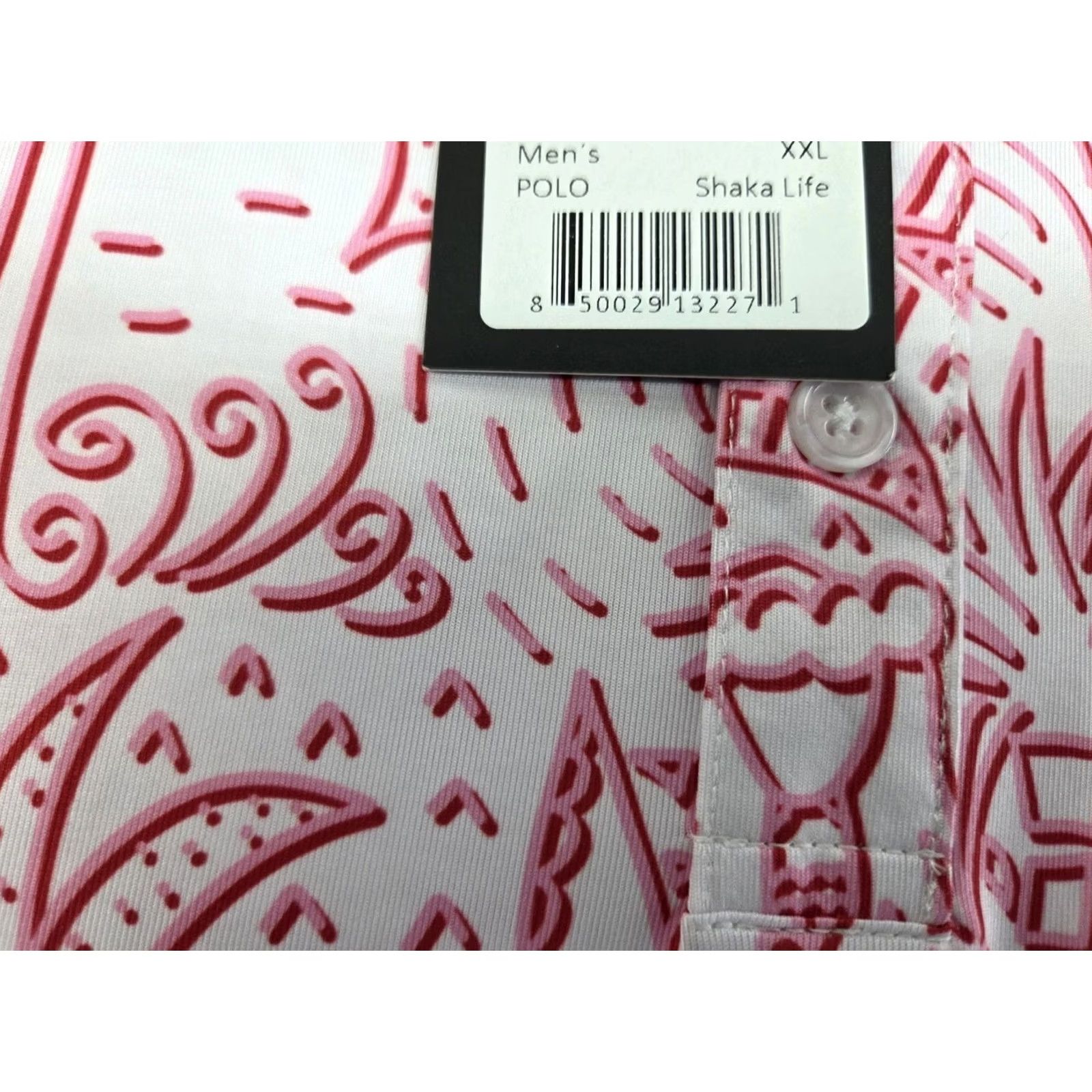 Vintage NWT Yatta Mens Premium Golf Polo Short Sleeve Pink/White XXL Hawaiian Floral Logo 7504 Men Regular Lightweight Breathable Stretch Polo Shirt Size US XXL / EU 58 / 5 - 6 Thumbnail