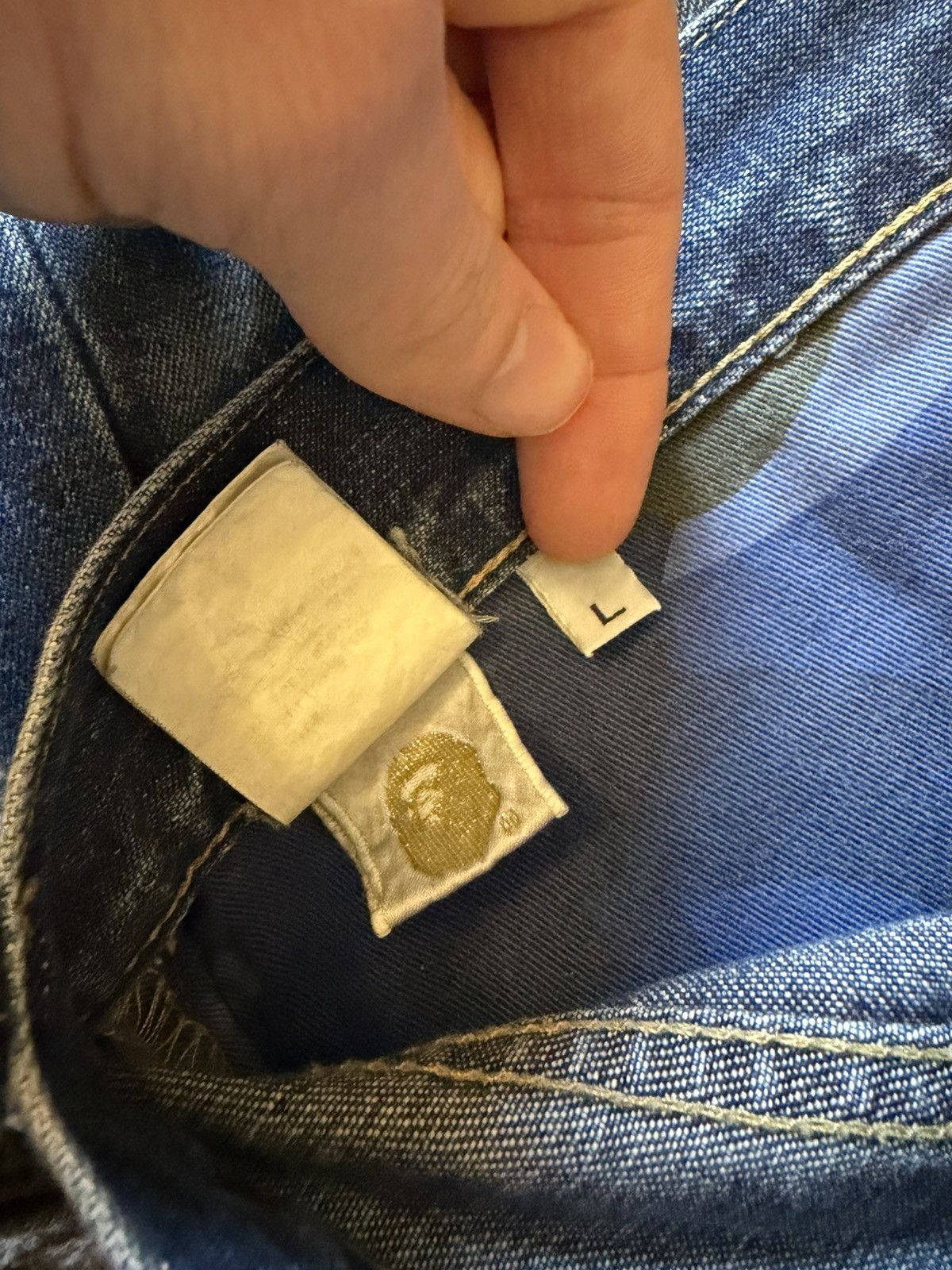 Bape Vintage Bape Sad Face Jeans Size US 34 / EU 50 - 8 Thumbnail