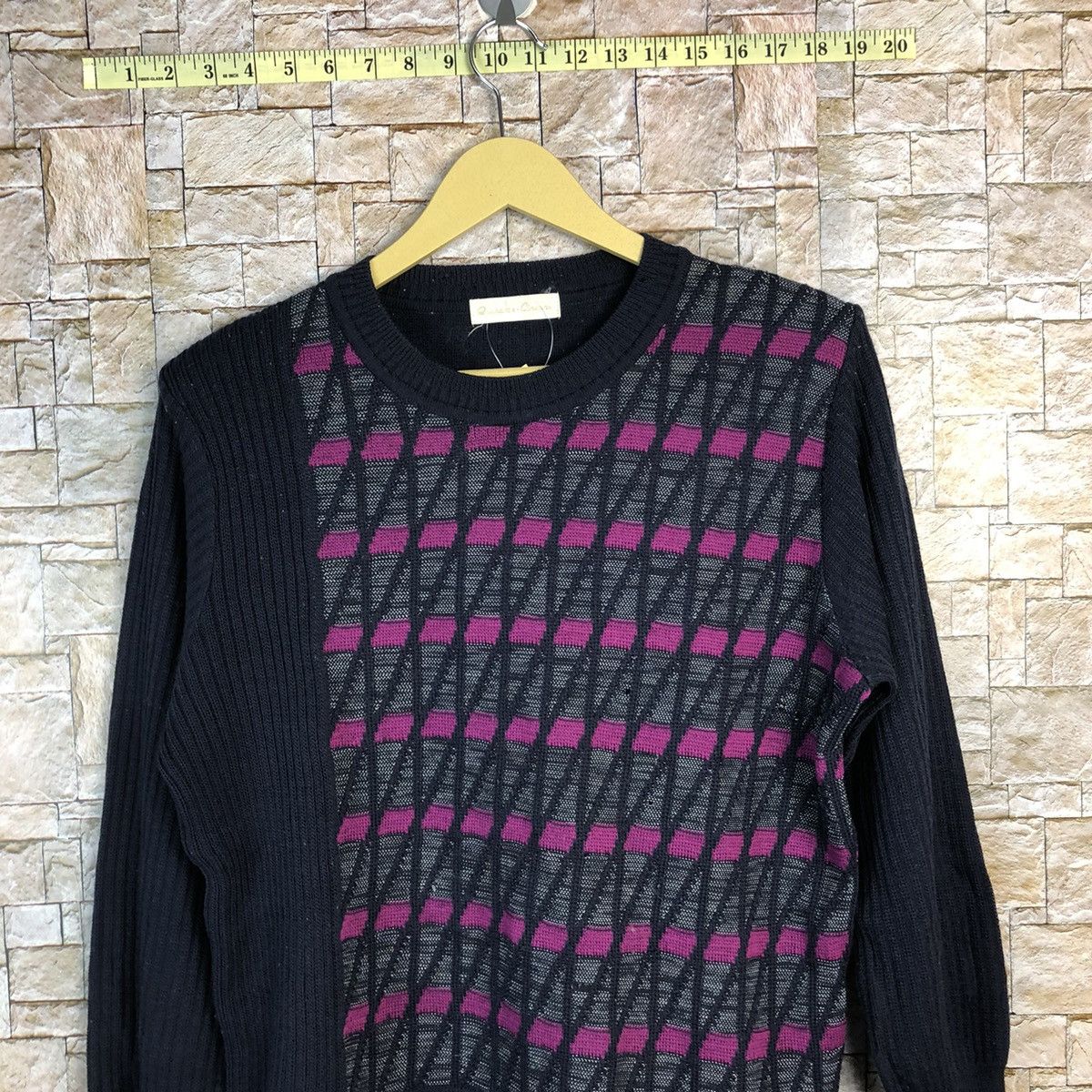 Homespun Knitwear × Japanese Brand Qurante Cingars Dark Blue Knitwear #A658 Size M / US 6-8 / IT 42-44 - 2 Thumbnail