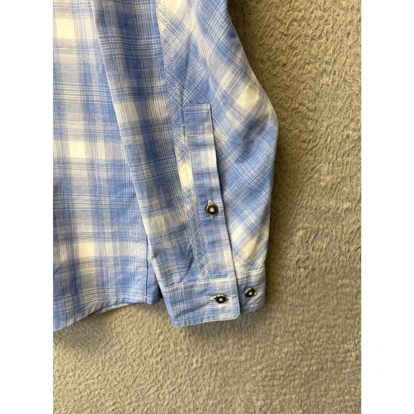 Orvis Orvis Active Fit Button-Up Shirt Mens L Blue Plaid Fishing Performance Long Sleeve Button Size US L / EU 52-54 / 3 - 2 Thumbnail