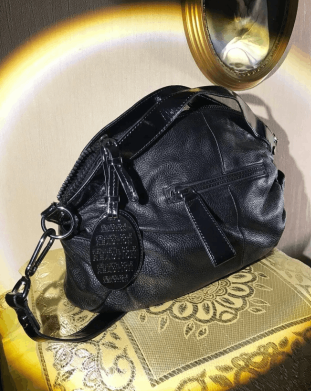 Kenneth Cole Vintage 90s Grunge Leather bag by Kenneth Cole Black Size ONE SIZE - 3 Thumbnail