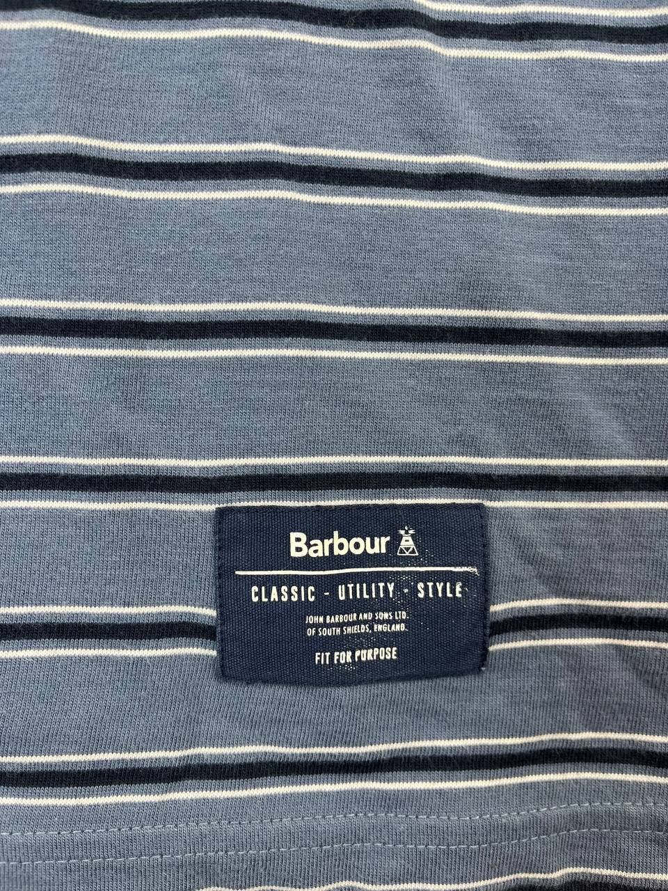 Barbour Barbour Striped T Shirt Blue Grey Classic Utility Style M Size US M / EU 48-50 / 2 - 3 Thumbnail