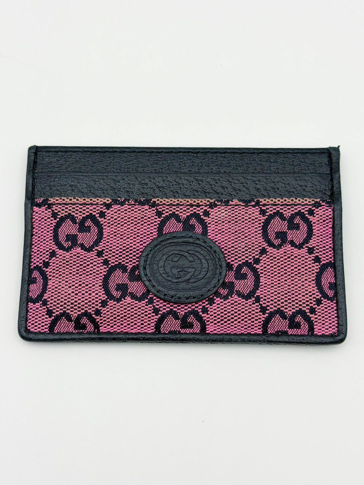 Gucci Gucci Marmont GG monogram pink fabric Canvas Leather Wallet Size ONE SIZE - 2 Thumbnail