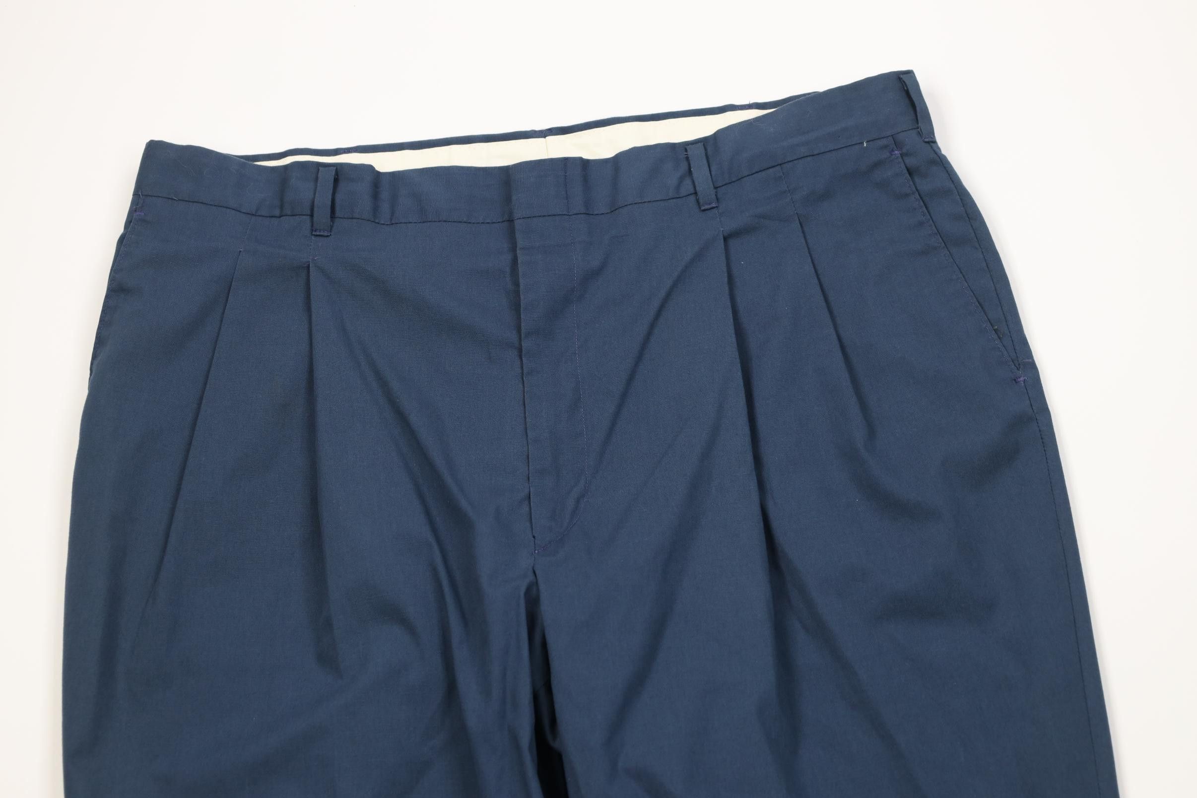 Vintage Vintage 90s Streetwear Wide Leg Chino Pants Trousers Blue Size US 40 / EU 56 - 2 Thumbnail