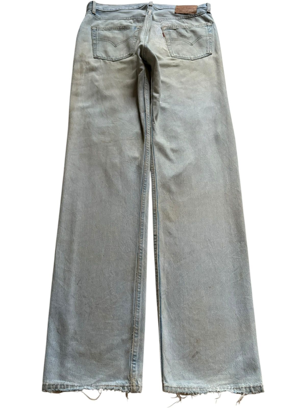 Levi's Vintage 90s Levis 501 Mud Wash Distress Ripped Loose Jeans Size US 35 - 2 Thumbnail