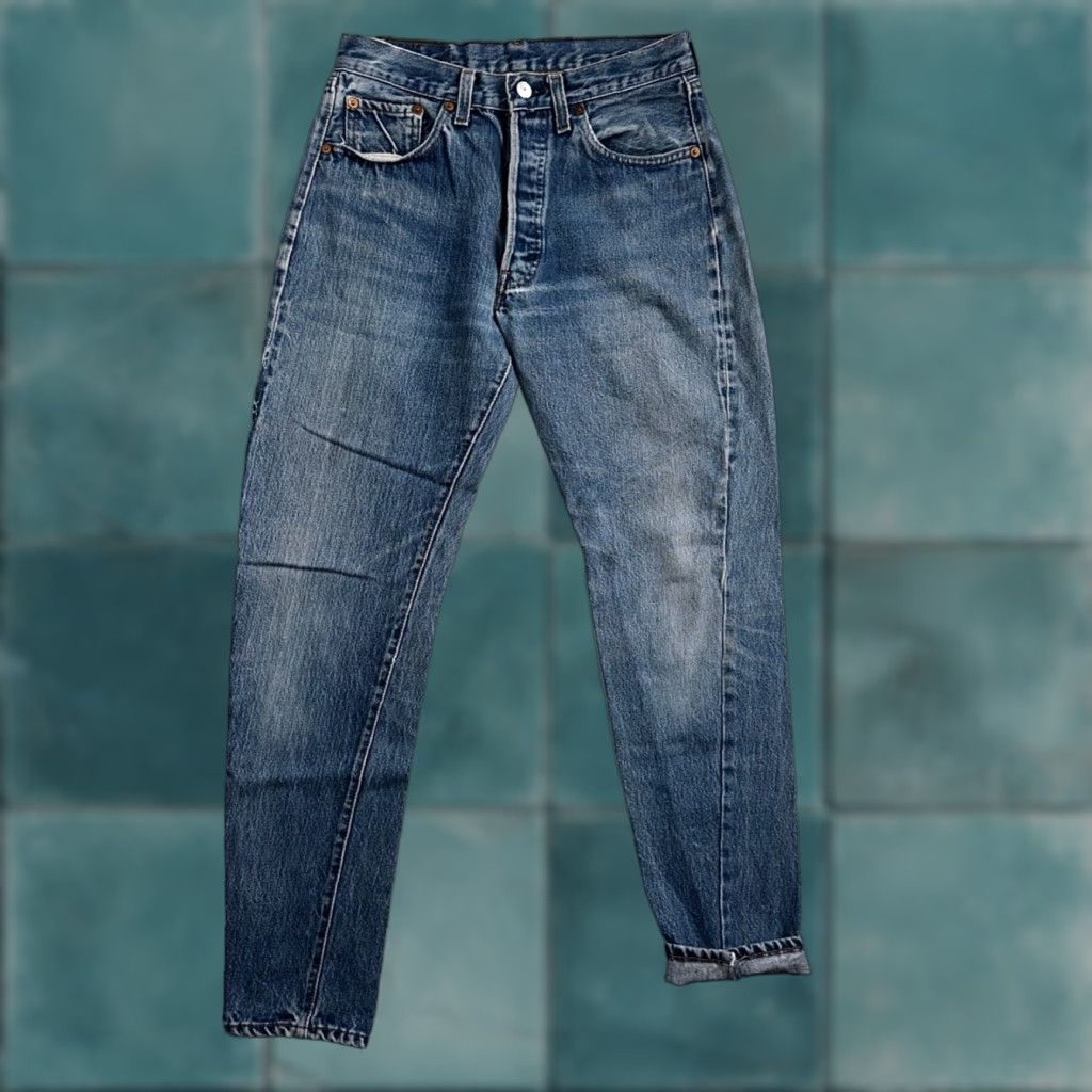 Levi's Levis 501 XX Vintage 80s Redline Selvedge USA Jeans Skinny Act 28X30 Denim Blue Cotton Button Size US 28 / EU 44 - 1 Thumbnail