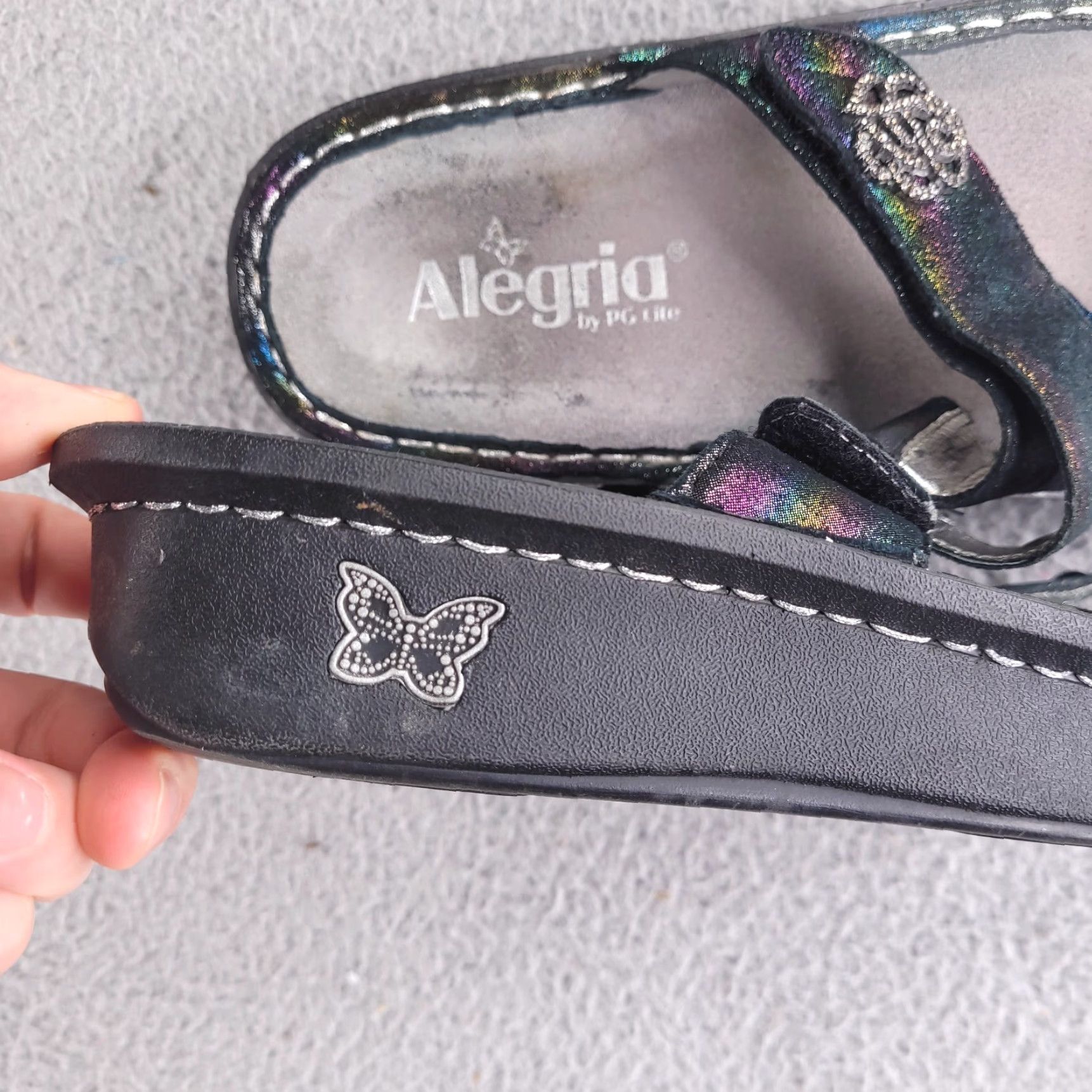 Vintage Alegria Sandal Women Thong Flip Flop Carina Rainbow Leather 7.5 Casual Party/Cocktail Travel Comfort Size US 8 / IT 38 - 2 Thumbnail