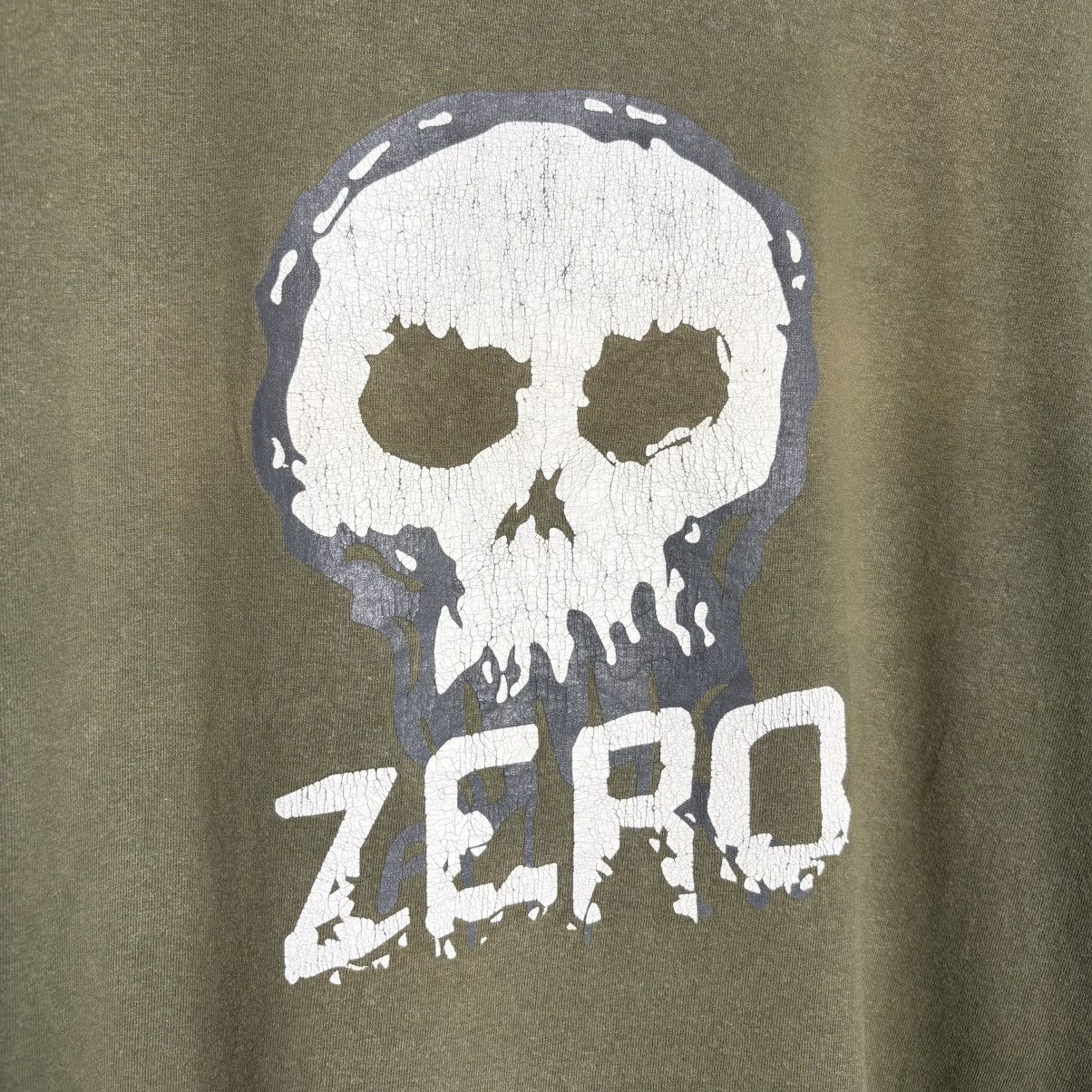 Zero Skateboards Vintage 90s Zero Skateboards Skull Logo Iconic T-Shirt Size US L / EU 52-54 / 3 - 3 Thumbnail