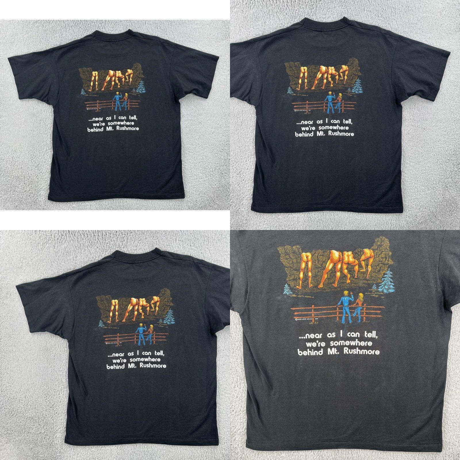 Vintage VINTAGE Screen Stars Best XL Black Single Stitch Shirt USA Mount Rushmore 79 Shirt Mens XL Black 70s USA Shirt Size US XL / EU 56 / 4 - 10 Thumbnail