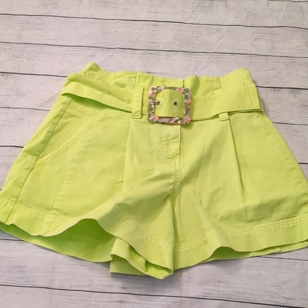 Tanya Taylor Tanya Taylor lime shorts size 0 Size 25" / US 0 / IT 36 - 1 Thumbnail