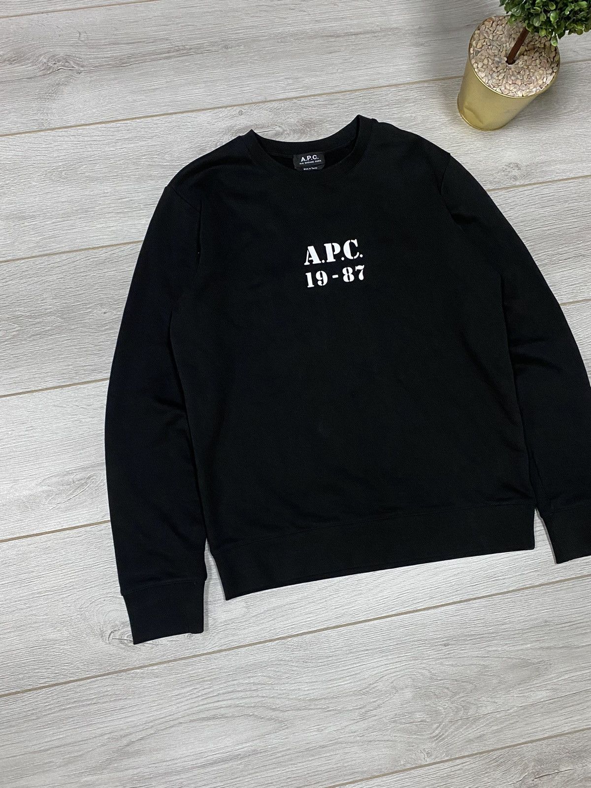 A.P.C. A.P.C. 1987 sweatshirt big logo Rue madame Paris Size US S / EU 44-46 / 1 - 3 Thumbnail