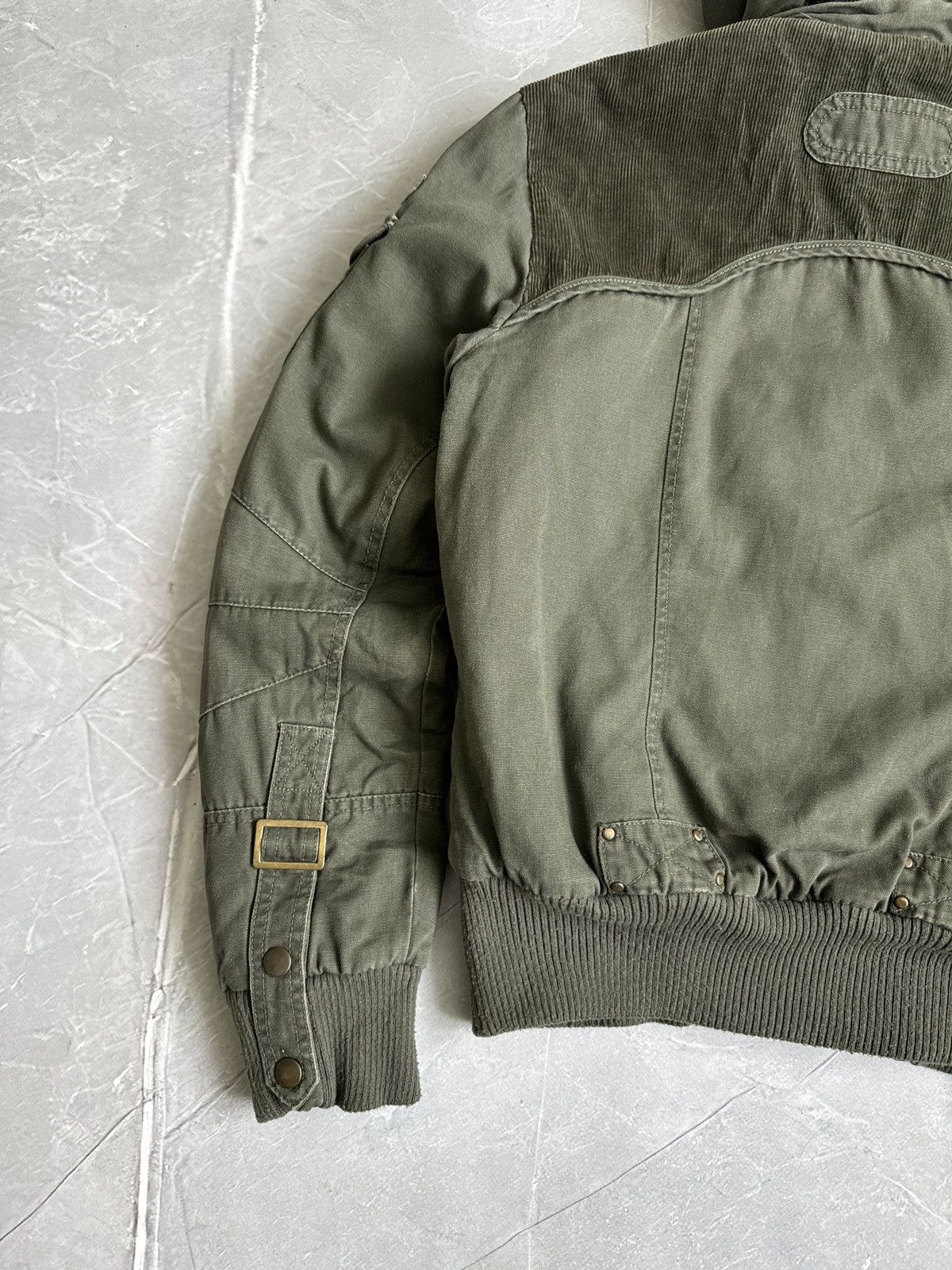 Japanese Brand 00s Fur Hood Corduroy Bomber Jacket Ifsixwasnine Japan style Size L / US 10 / IT 46 - 13 Thumbnail