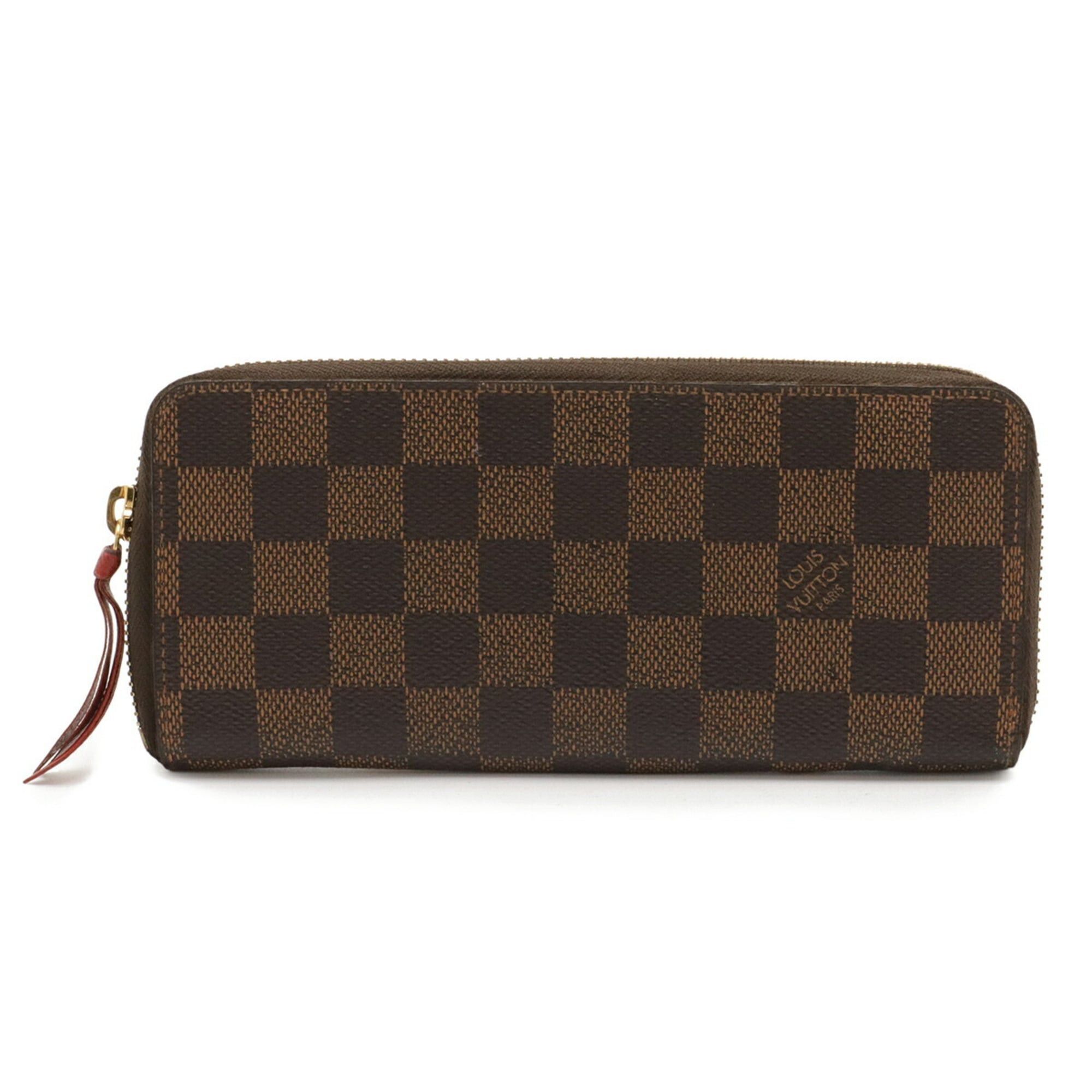 Louis Vuitton LOUIS VUITTON Damier Portefeuille Clemence Round Long Wallet, Cerise, Red, N60534 Size ONE SIZE - 1 Thumbnail
