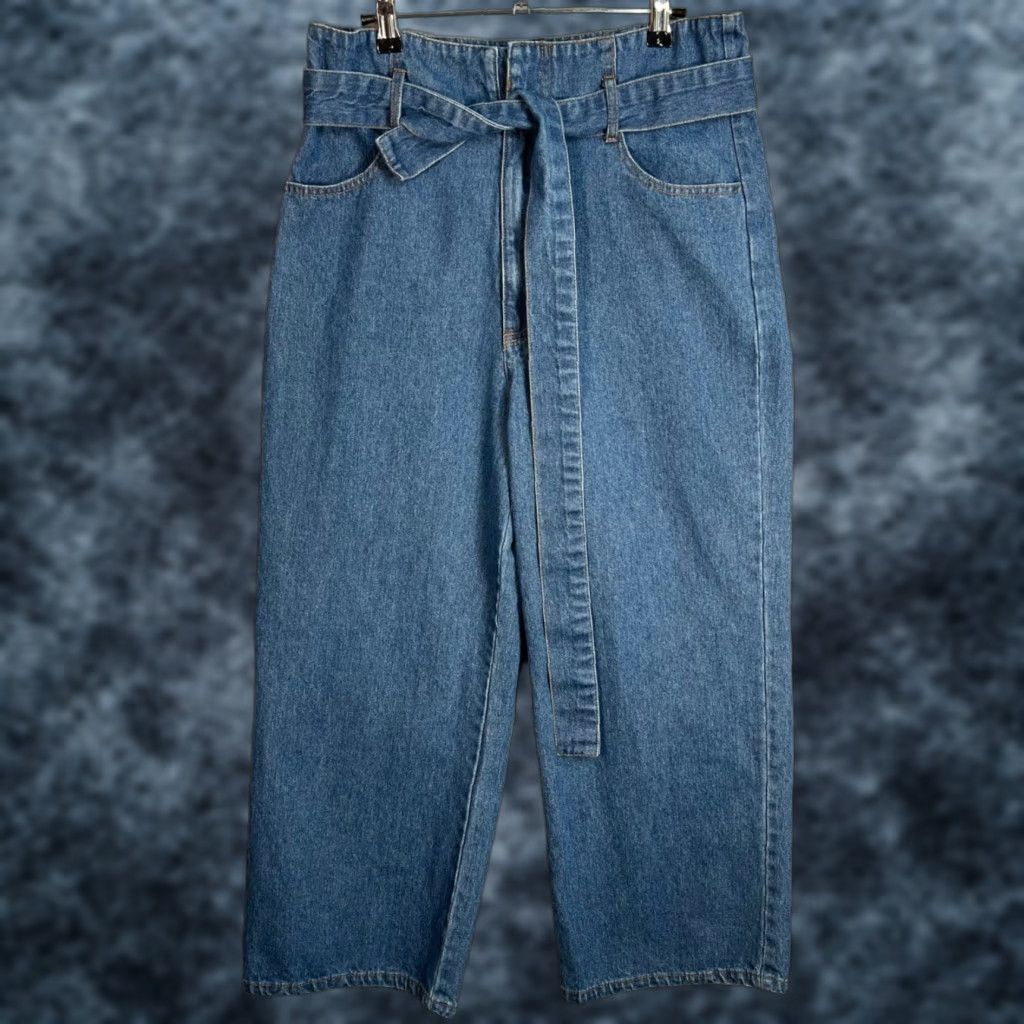 Denime Le Lis Jeans Large Womens High-Waisted Wide Leg Denim With Belt Size 36" / US 14 / IT 50 - 1 Thumbnail
