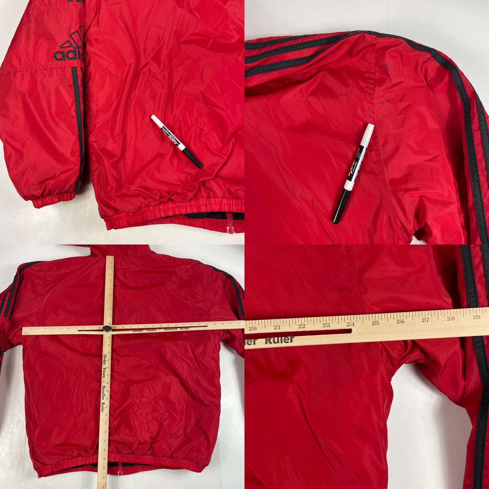Adidas VINTAGE adidas Jacket Mens L Red Hooded Full Zip Fleece Outdoor Winter Hiking Ski Fashion Size US L / EU 52-54 / 3 - 9 Thumbnail