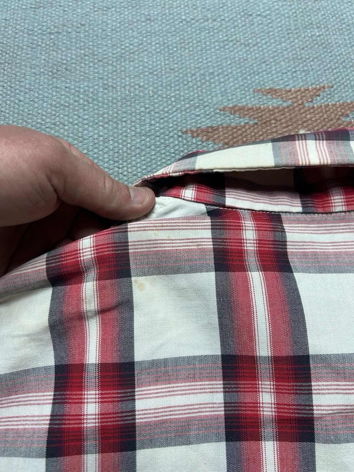 Vintage Vtg 50s Penney’s cotton jacket zip shadow plaid rockabilly L Size US L / EU 52-54 / 3 - 9 Thumbnail