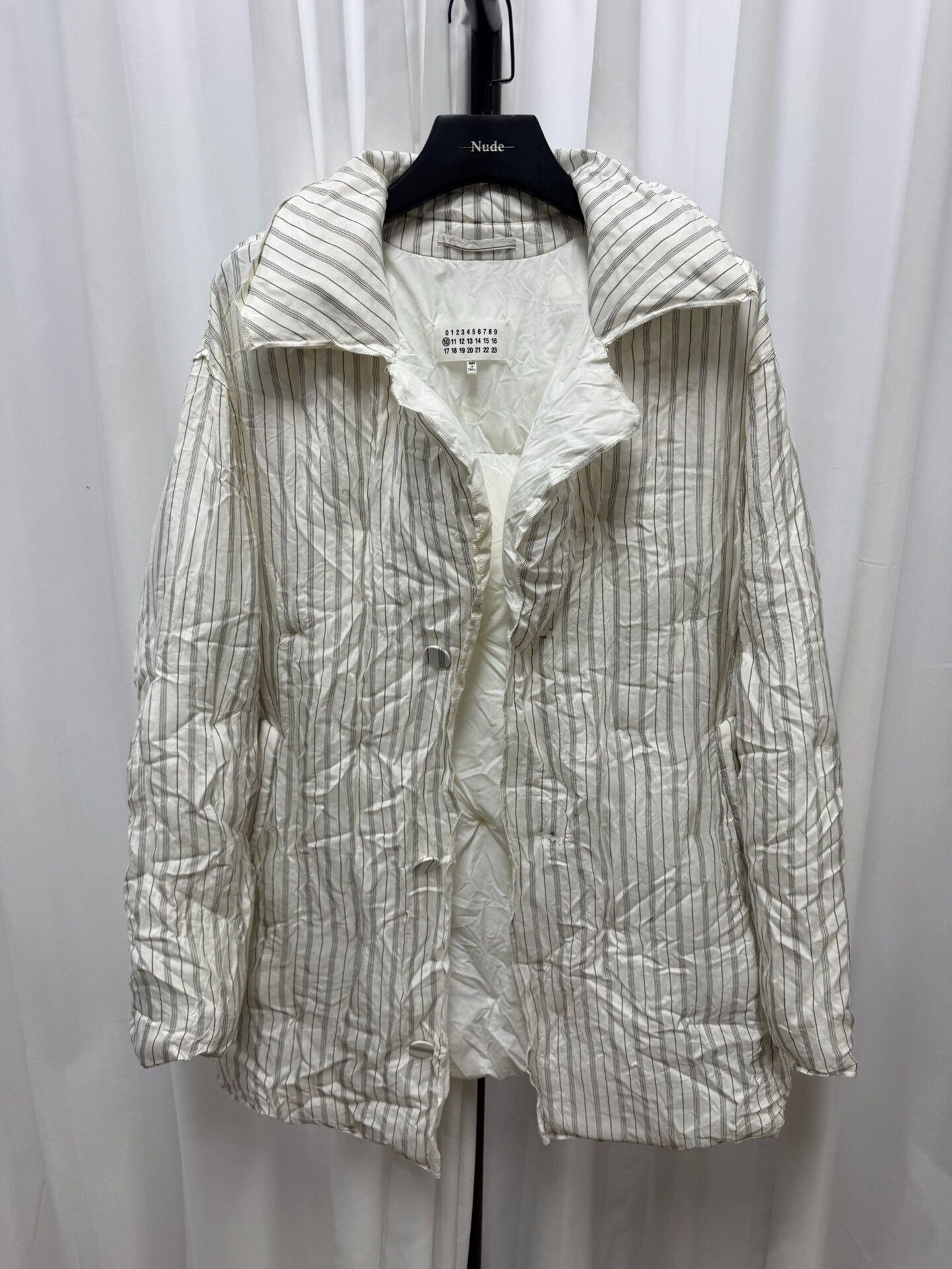 Maison Margiela Maison Margiela Striped Quilted Coat Size US S / EU 44-46 / 1 - 1 Thumbnail