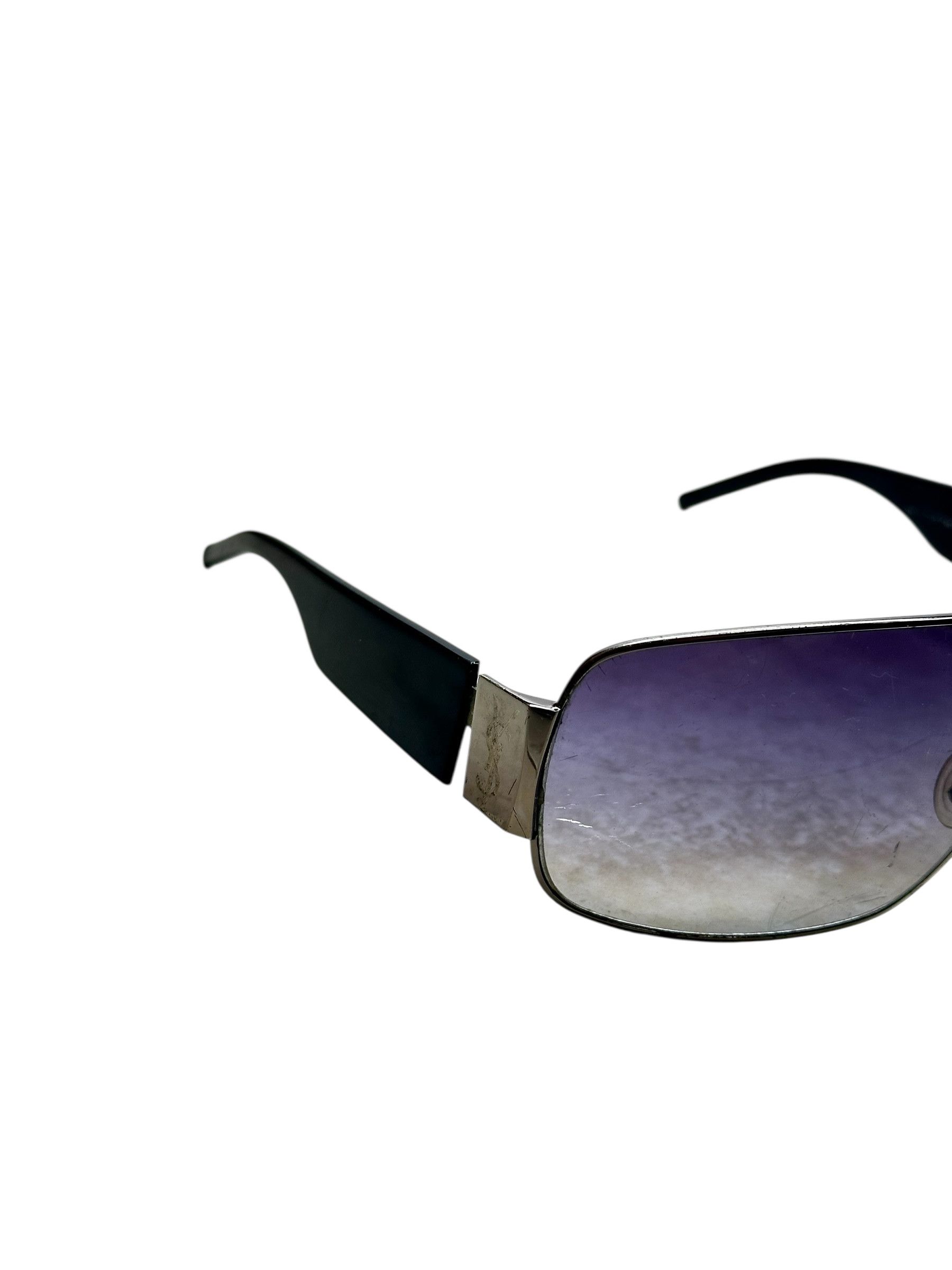 Yves Saint Laurent YSL Aviator Big Logo Sunglasses Size ONE SIZE - 6 Thumbnail
