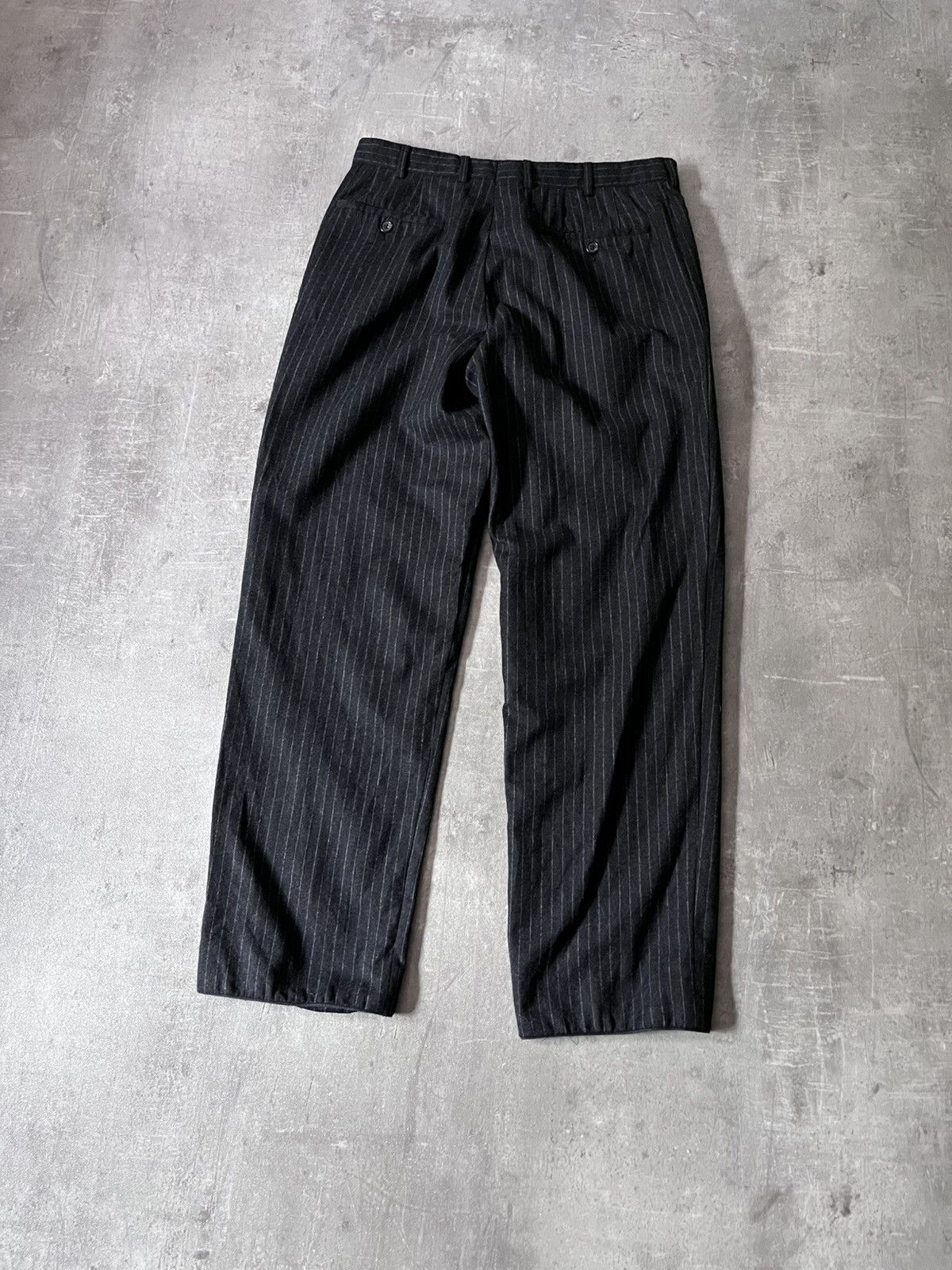 Prada Prada Vintage wool black striped pants Size US 32 / EU 48 - 6 Thumbnail