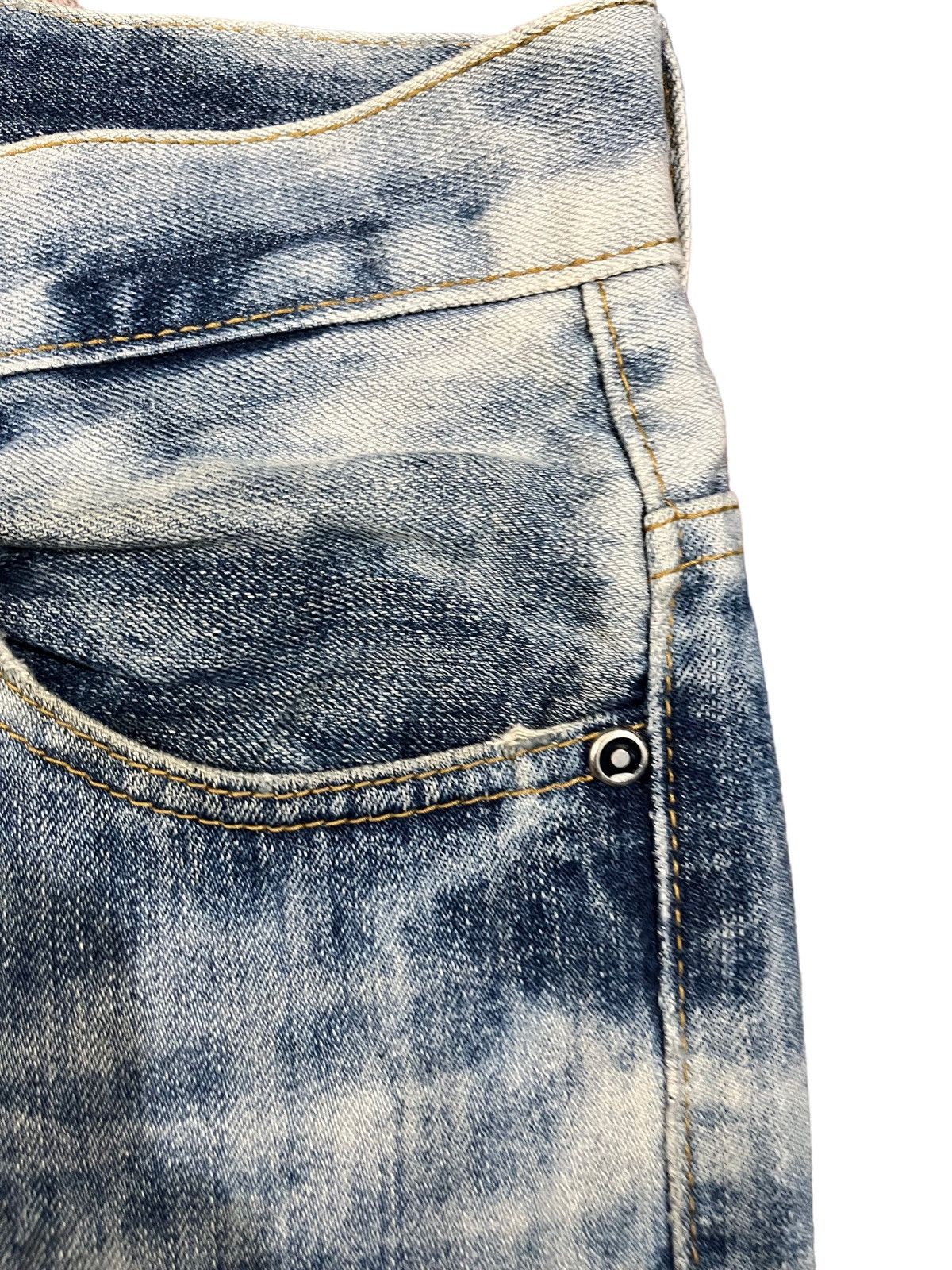 If Six Was Nine × Yasuyuki Ishii Vintage Alex Rogan Acid Wash Ripped Distressed Denim Size US 34 / EU 50 - 4 Thumbnail