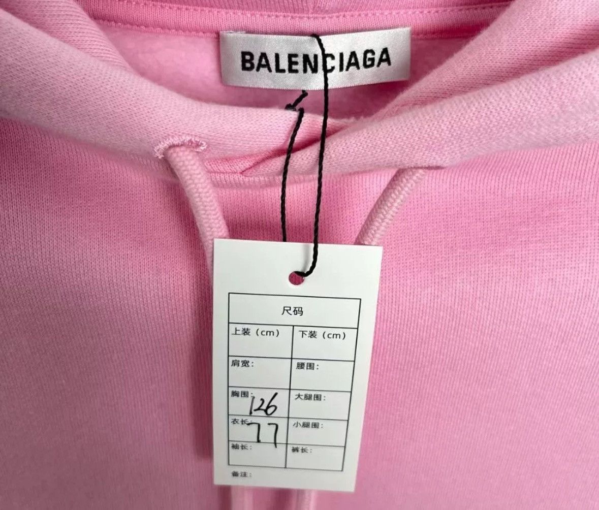 Balenciaga Balenciaga Pink front and back logo hoodie 2412-Nextarrow Size US XS / EU 42 / 0 - 4 Thumbnail